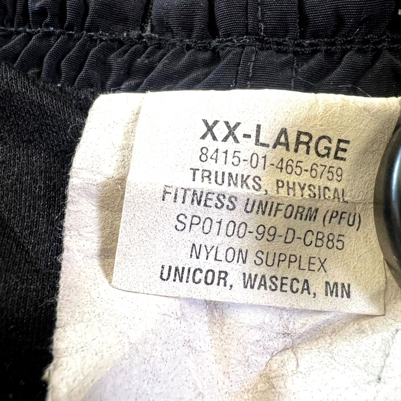 Vintage US Army 2XL Trunks Shorts Men Black Drawstring Athletic Casual 5 Inseam Nylon Logo Size US 39 - 6 Thumbnail