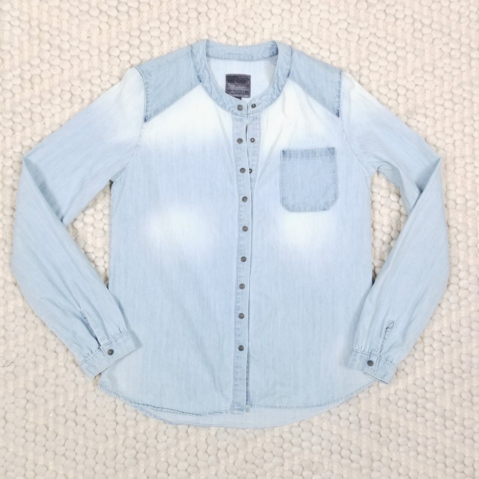 Other Joe's Jeans The Shirt Mandarin Collar Chambray Shirt Medium Size M / US 6-8 / IT 42-44 - 6 Thumbnail