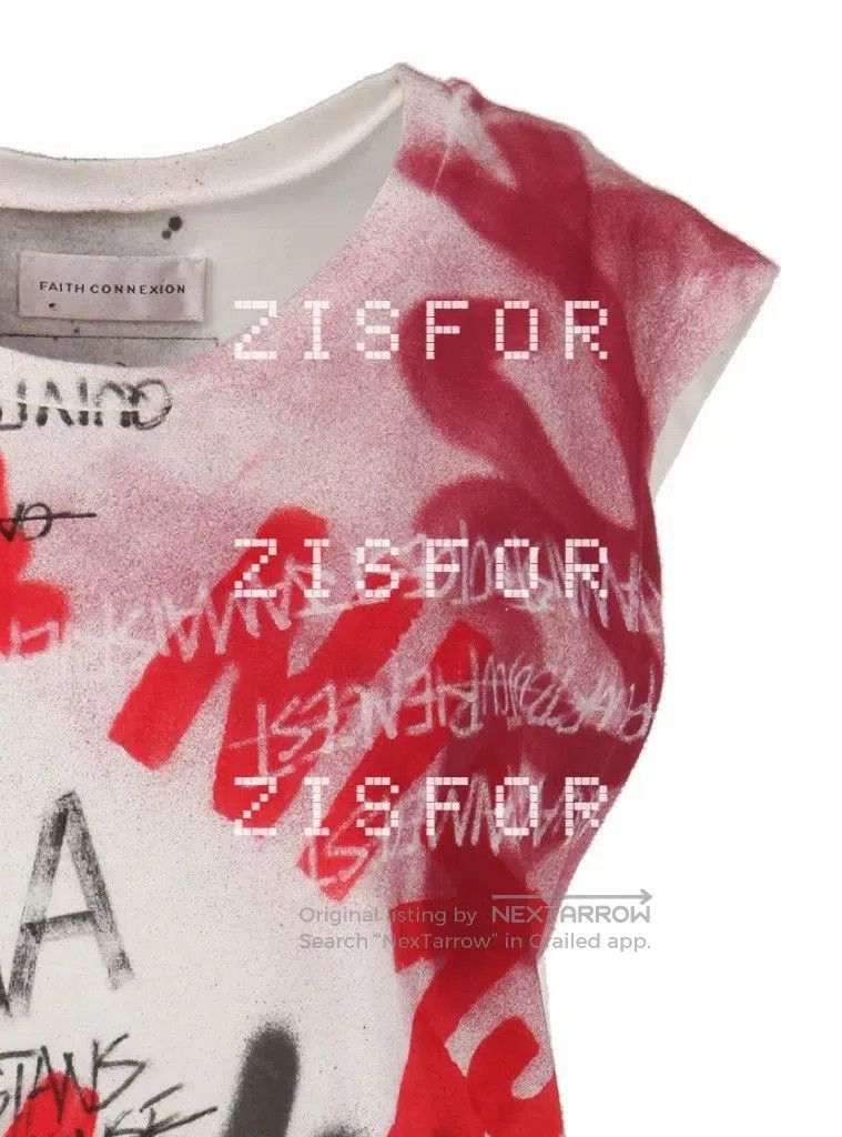 Faith Connexion Faith Connexion Graffiti Sleeveless T-Shirt. Size S / US 4 / IT 40 - 3 Thumbnail