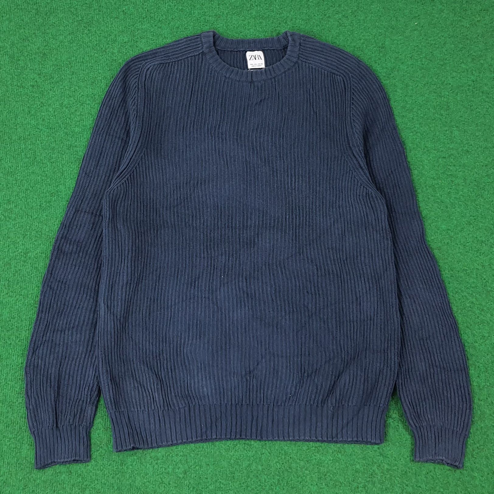 Vintage × Zara Vintage ZARA Designer Knitted Custom Logo Sweatshirt C229N16 Size US M / EU 48-50 / 2 - 3 Thumbnail