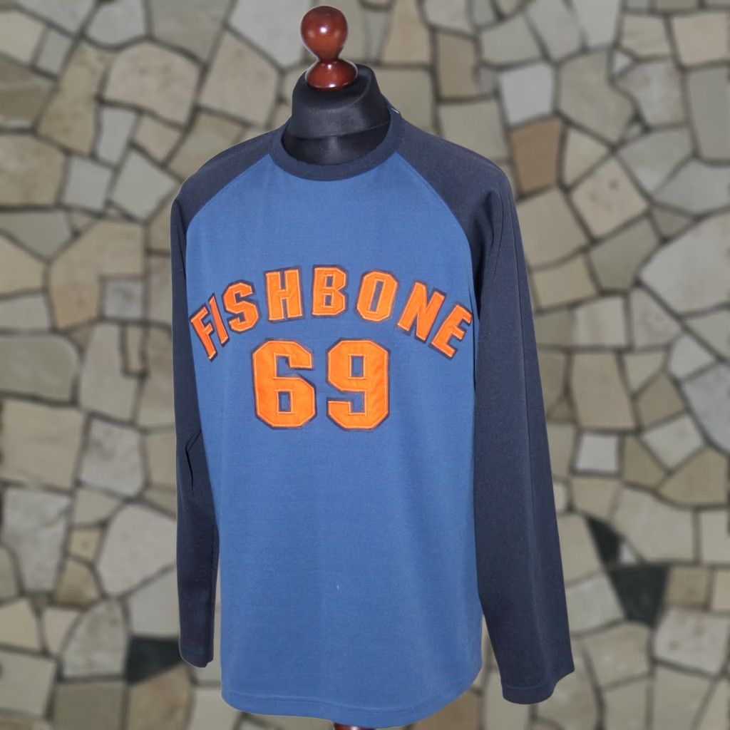 Vintage Fishbone XL Blue Mens Long Sleeve Jumper Jacket Size US XL / EU 56 / 4 - 1 Thumbnail