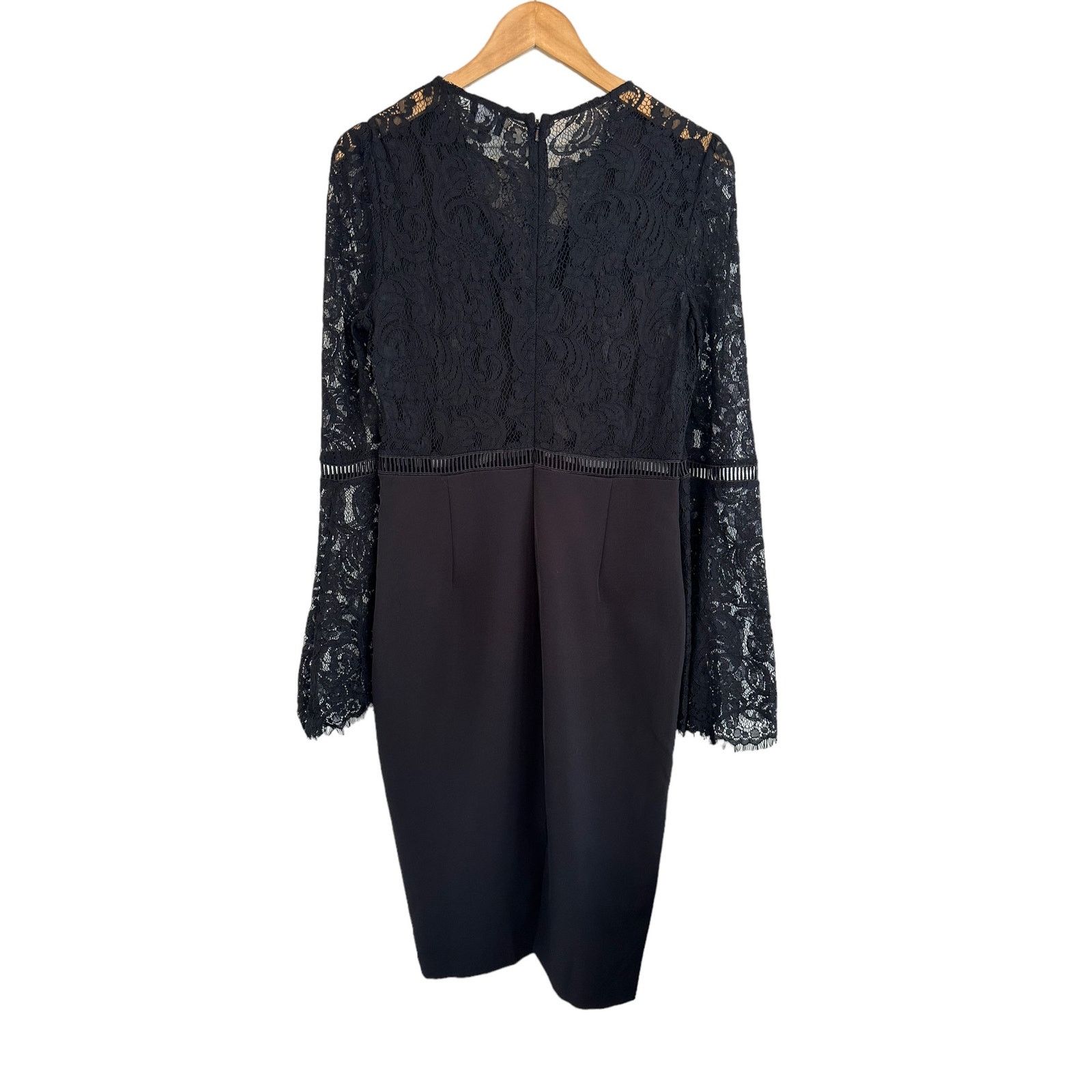 Other Bardot Faedra Lace Long Bell Sleeve Knee Length Sheath Dress Size M / US 6-8 / IT 42-44 - 8 Thumbnail