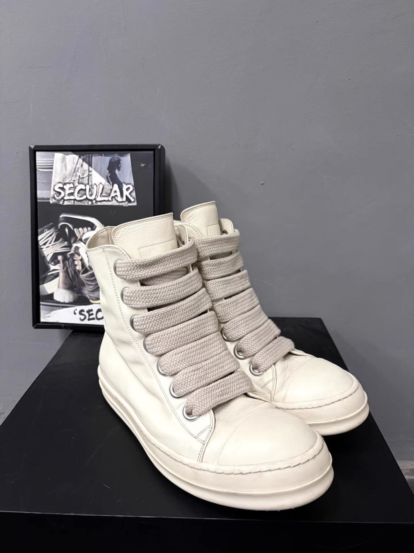 Rick Owens Rick Owens Mainline 24SS Wide-Lace High-Top Sneakers K34 Size US 10 / EU 43 - 3 Thumbnail