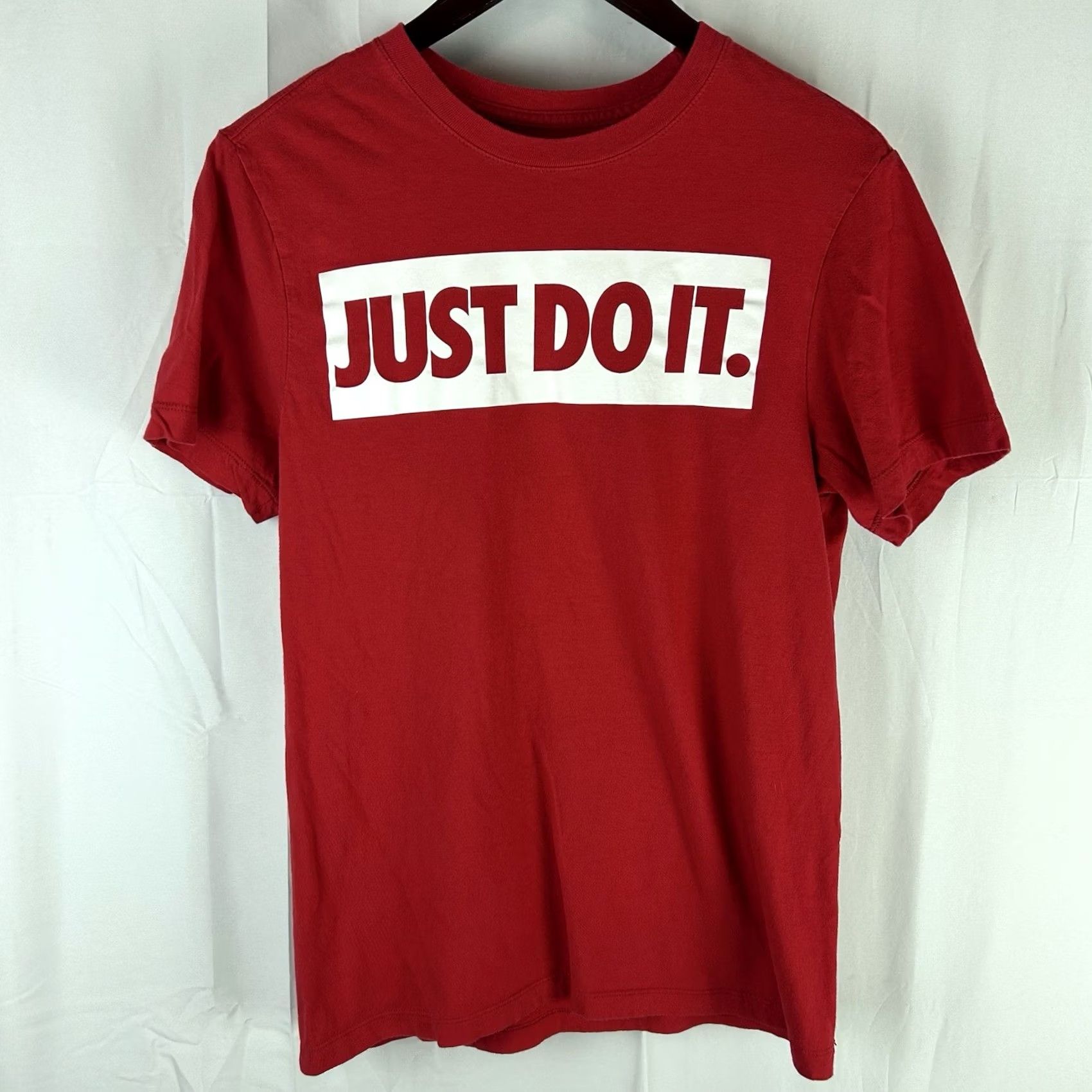 Nike Nike Shirt S Red JUST DO IT Crew Neck Short Sleeve Men’s Small T Shirt Size US S / EU 44-46 / 1 - 2 Thumbnail