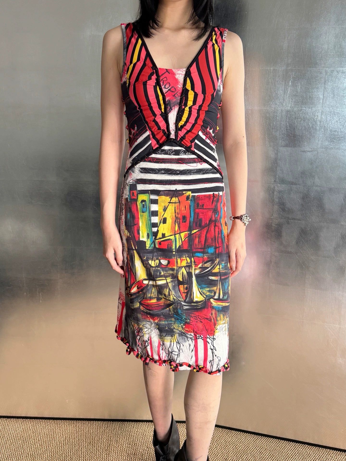 Other Save the Queen Painted Elastic Dress Vintage Size M Size M / US 6-8 / IT 42-44 - 5 Thumbnail