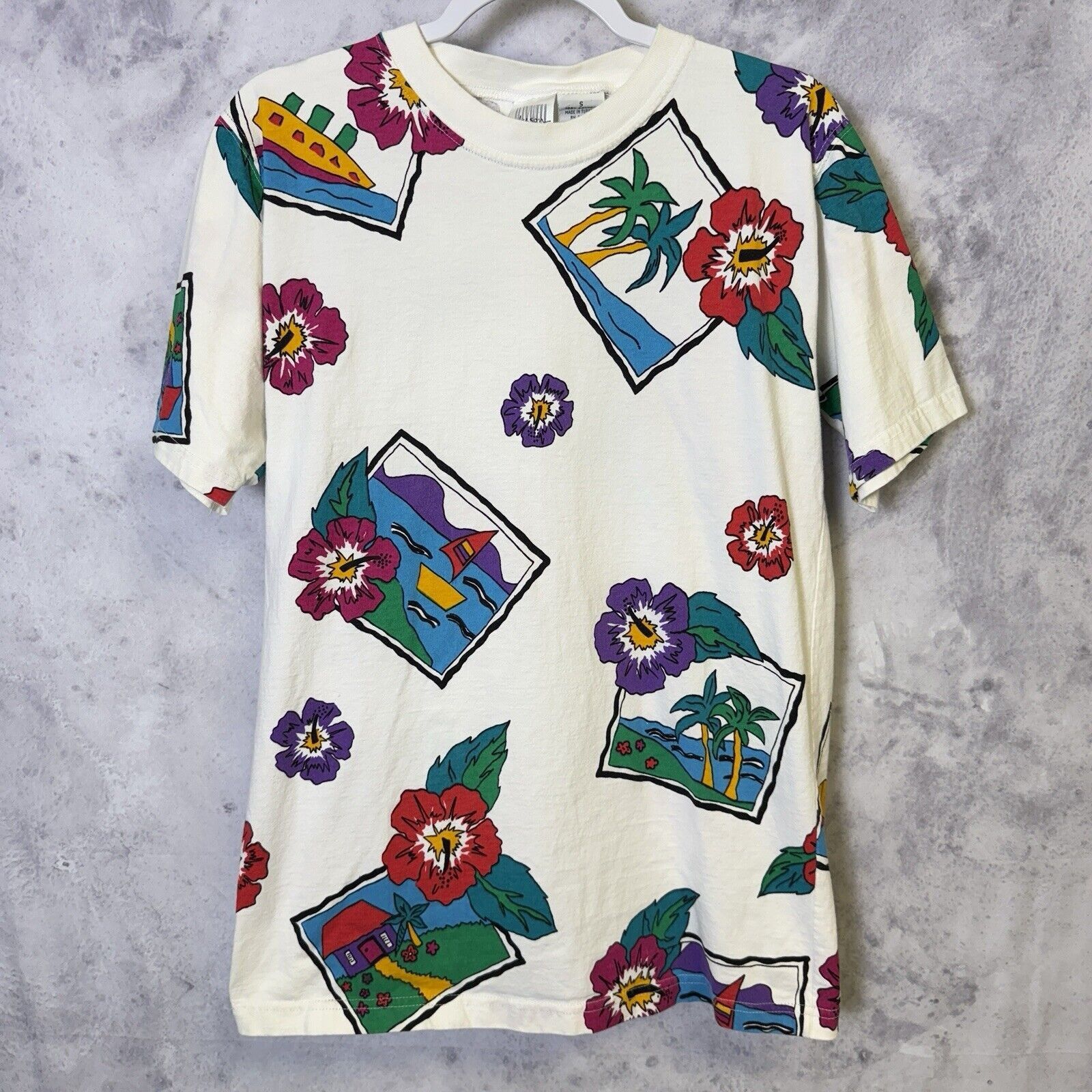 Vintage Vintage 90s Jason Maxwell T Shirt Adult Small White AOP Trav Size US S / EU 44-46 / 1 - 1 Thumbnail
