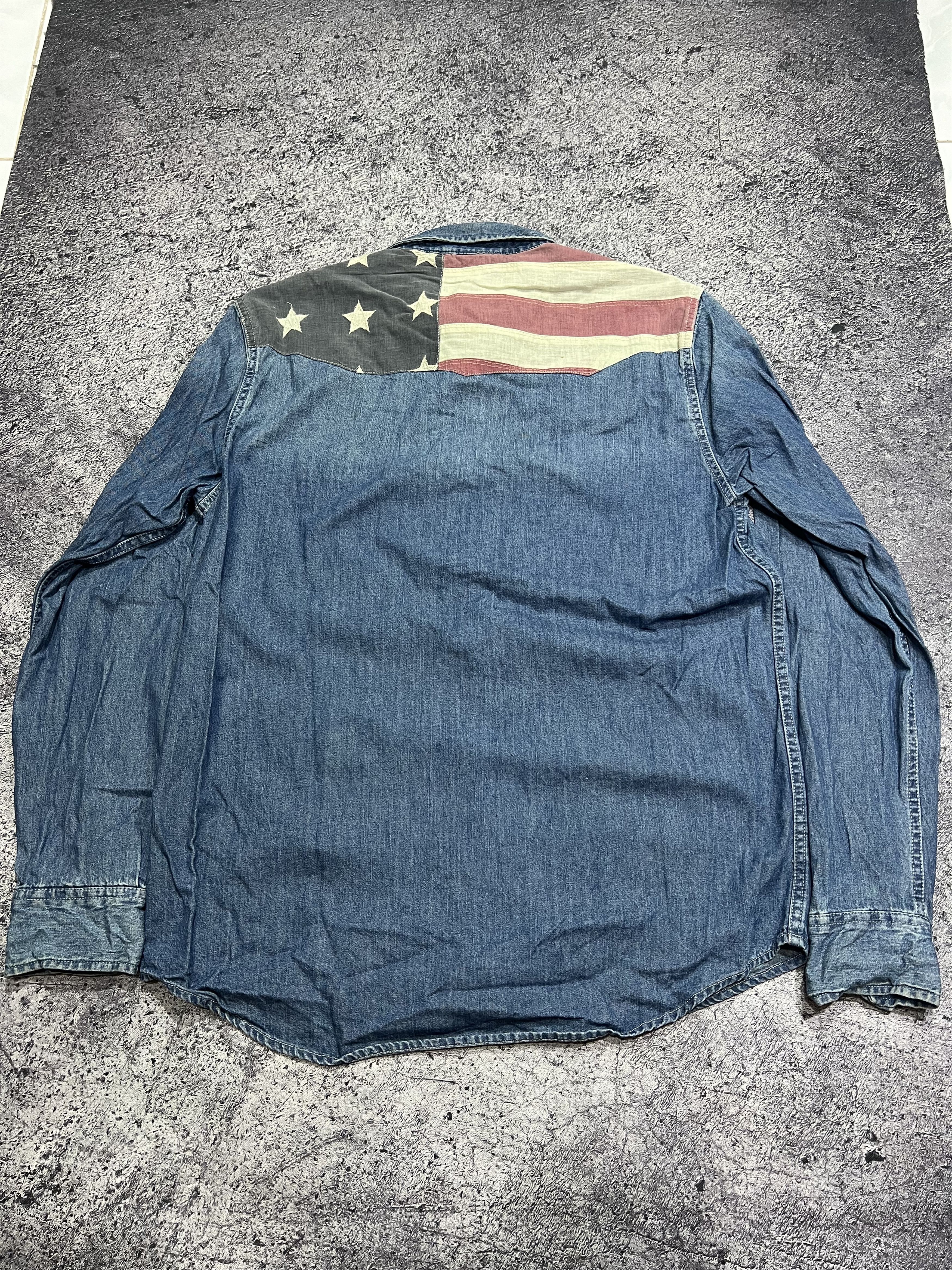 Kapital 2000s Archival Polo Ralph Lauren RRL Denim Jeans Shirt y2k Size US L / EU 52-54 / 3 - 5 Thumbnail