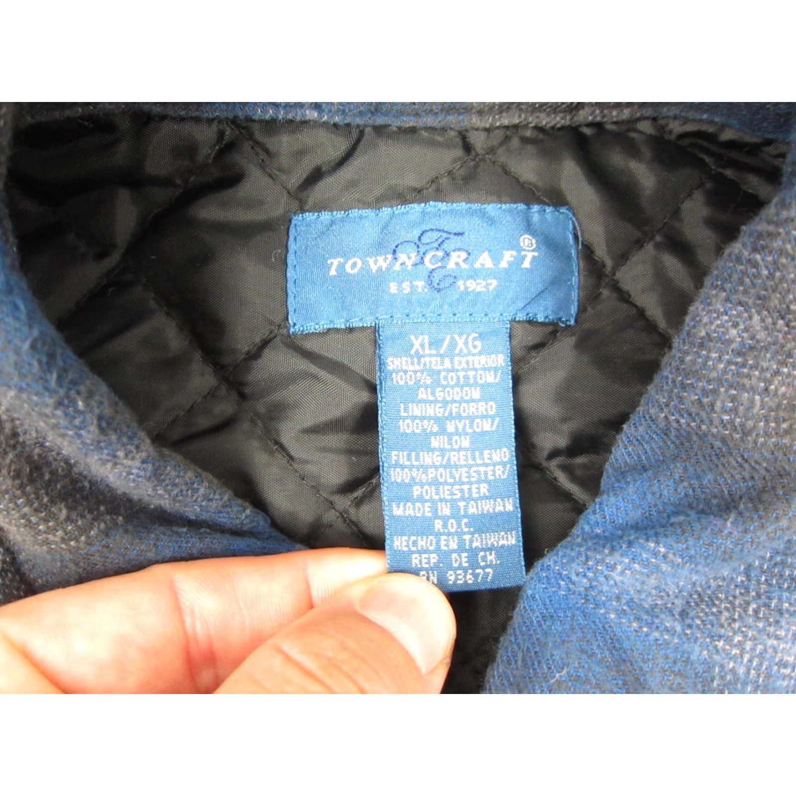Vintage VINTAGE Towncraft Shirt Mens XL Blue Plaid 80s Shacket Lined Button-Up Casual Workwear Winter Spring Summer Fall Mens Size US M / EU 48-50 / 2 - 3 Thumbnail