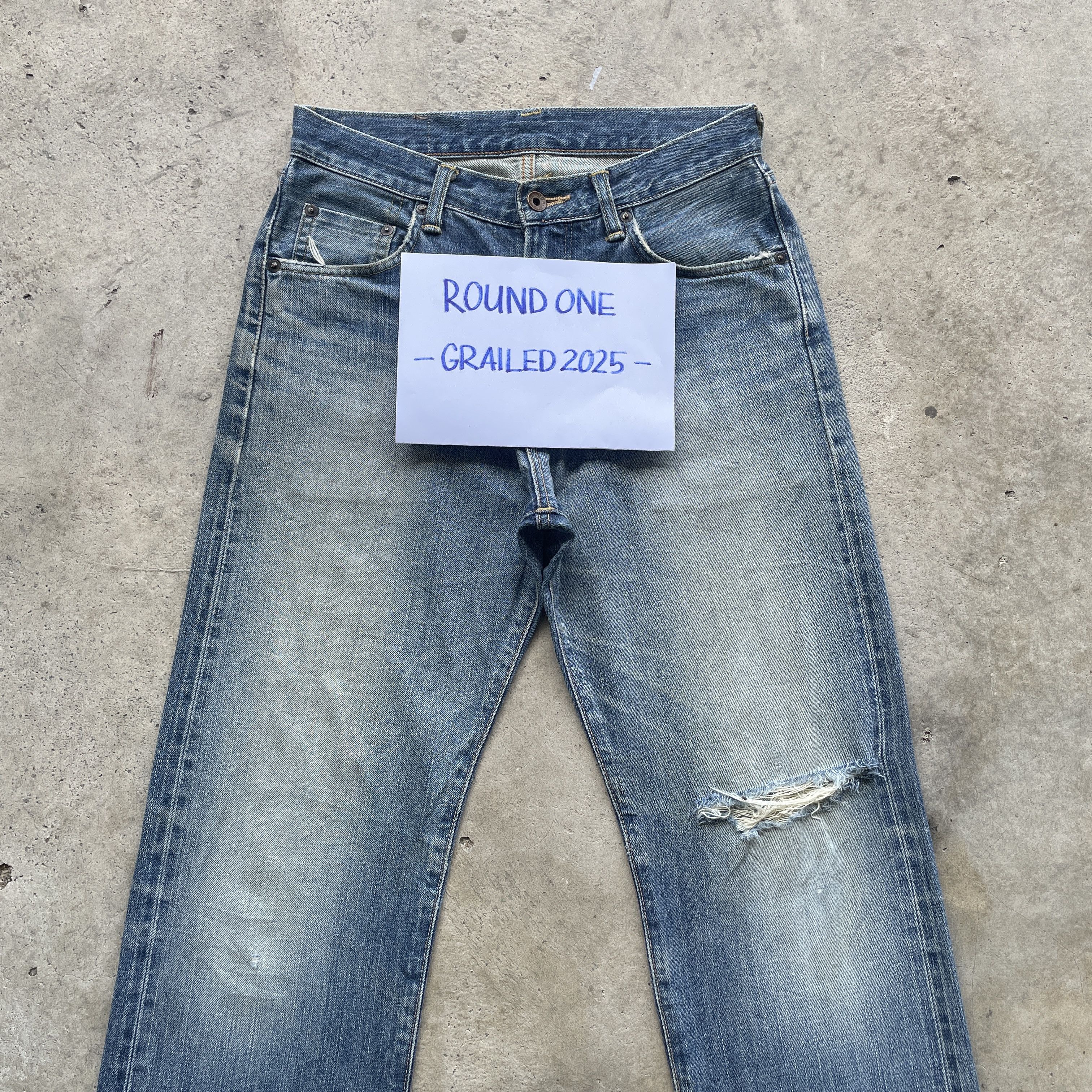 Japanese Brand VINTAGE EDWIN 505xx SELVEDGE DISTRESSED FADED JEANS PANTS Size US 29 - 4 Thumbnail