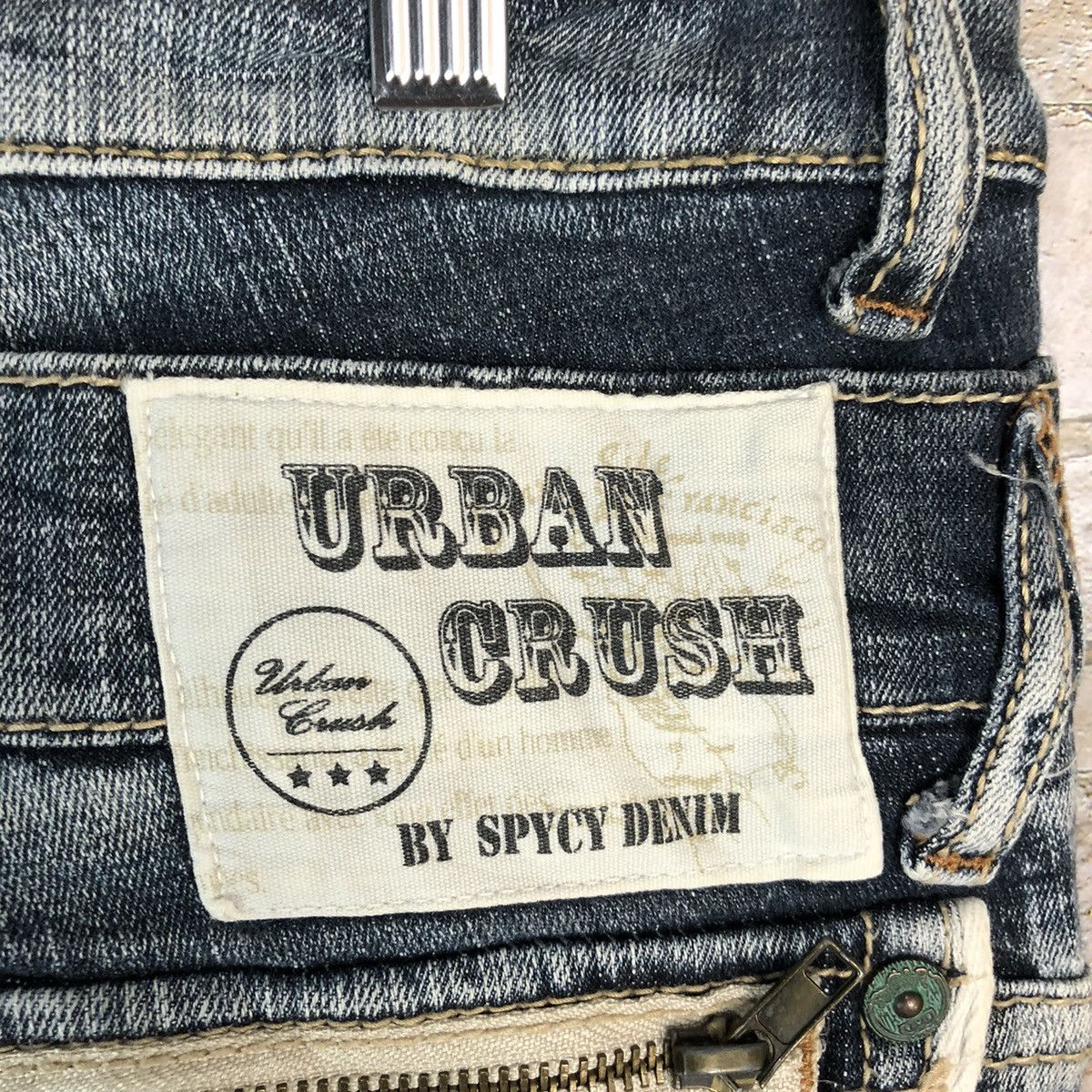 Japanese Brand Urban Crush faded Blue denim Jeans #A996 Size 30" / US 8 / IT 44 - 12 Thumbnail