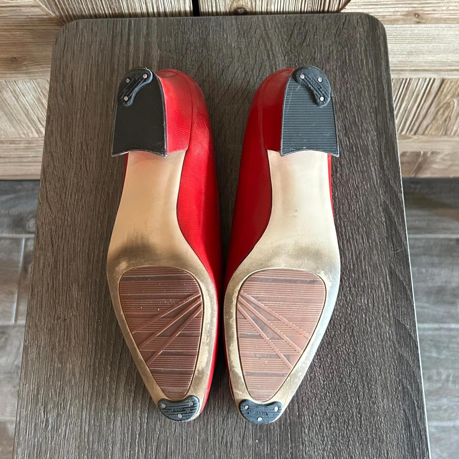 Designer Talbots Red Leather Block Heels Womens SIze 8 N Size US 8 / IT 38 - 6 Thumbnail