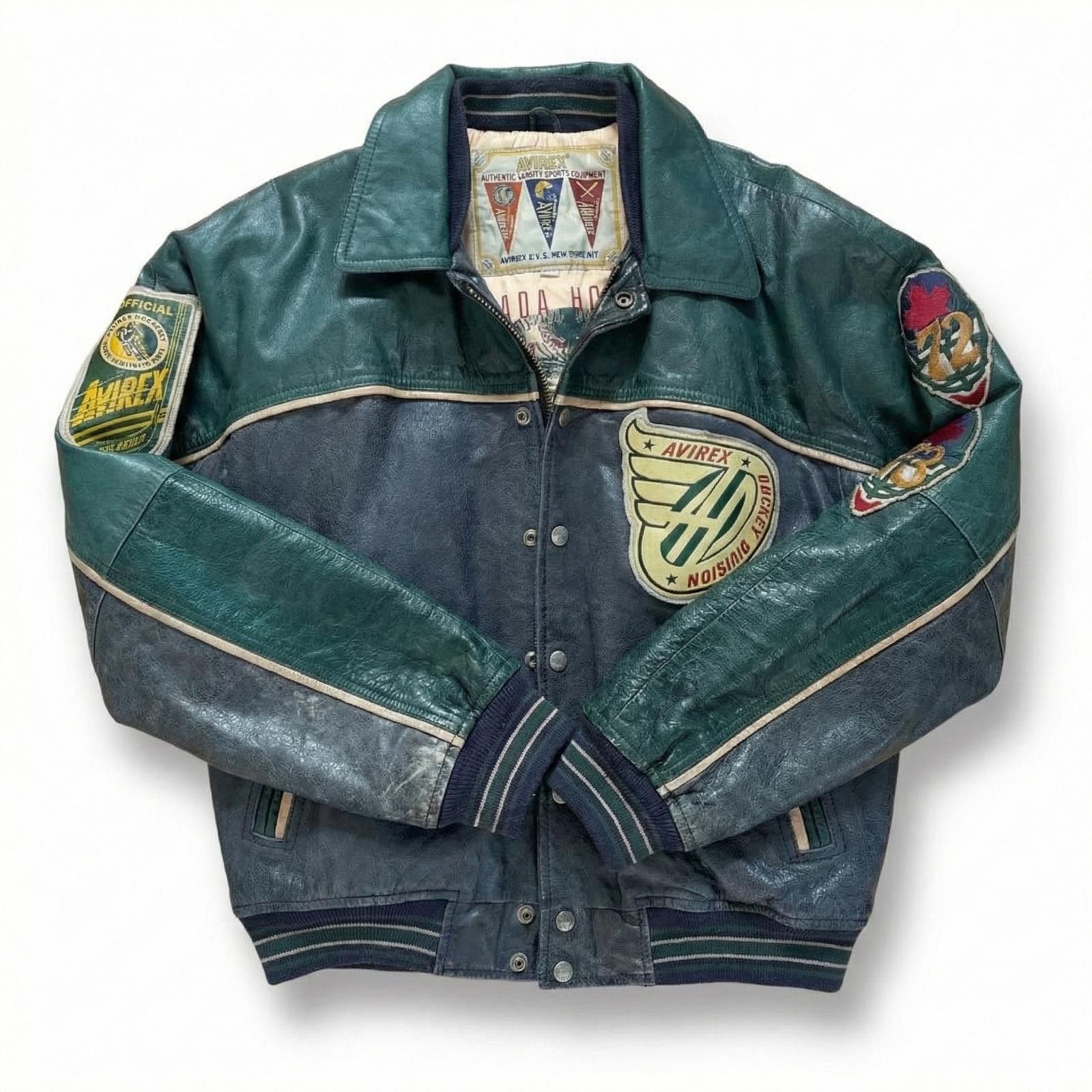 Avirex Avirex - Vintage Canada Hockey Leather Jacket Size US M / EU 48-50 / 2 - 1 Thumbnail