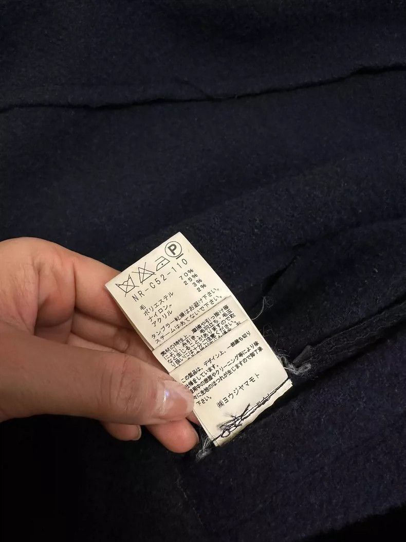 Yohji Yamamoto Yohji Yamamoto Yohji Yamamoto Long Wool Coat Black Blue Size US M / EU 48-50 / 2 - 5 Thumbnail