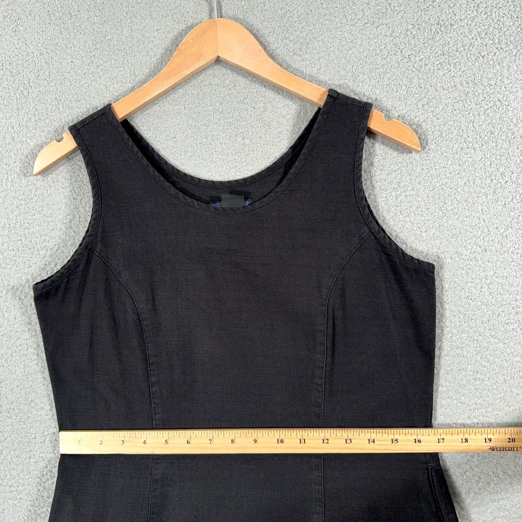 Patagonia VINTAGE 90s Patagonia Dress Womens Small Black Organic Cotton Tank Pockets Size S / US 4 / IT 40 - 5 Thumbnail
