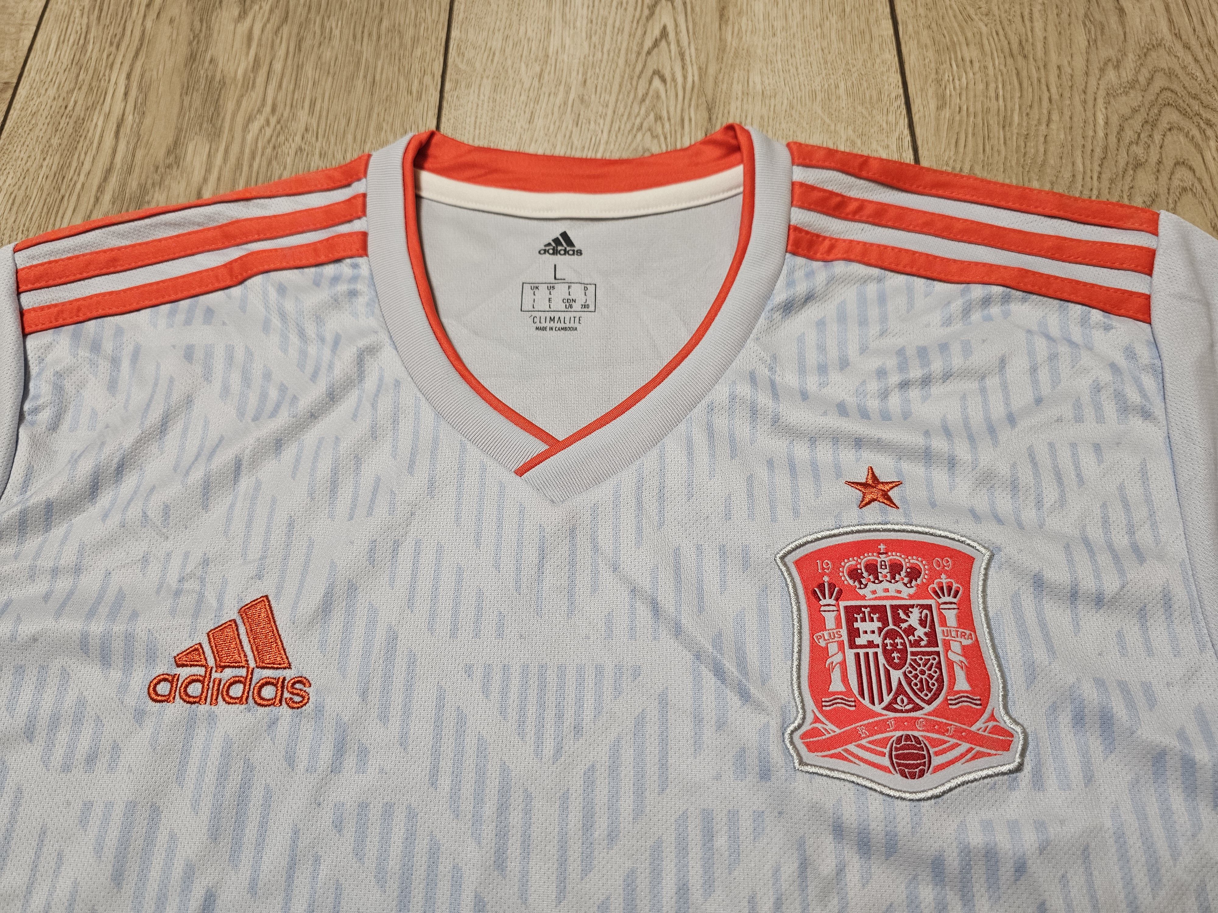 Adidas SPAIN 2018 2019 AWAY ESPANIA FOOTBALL SHIRT SOCCER JERSEY Size US L / EU 52-54 / 3 - 3 Thumbnail