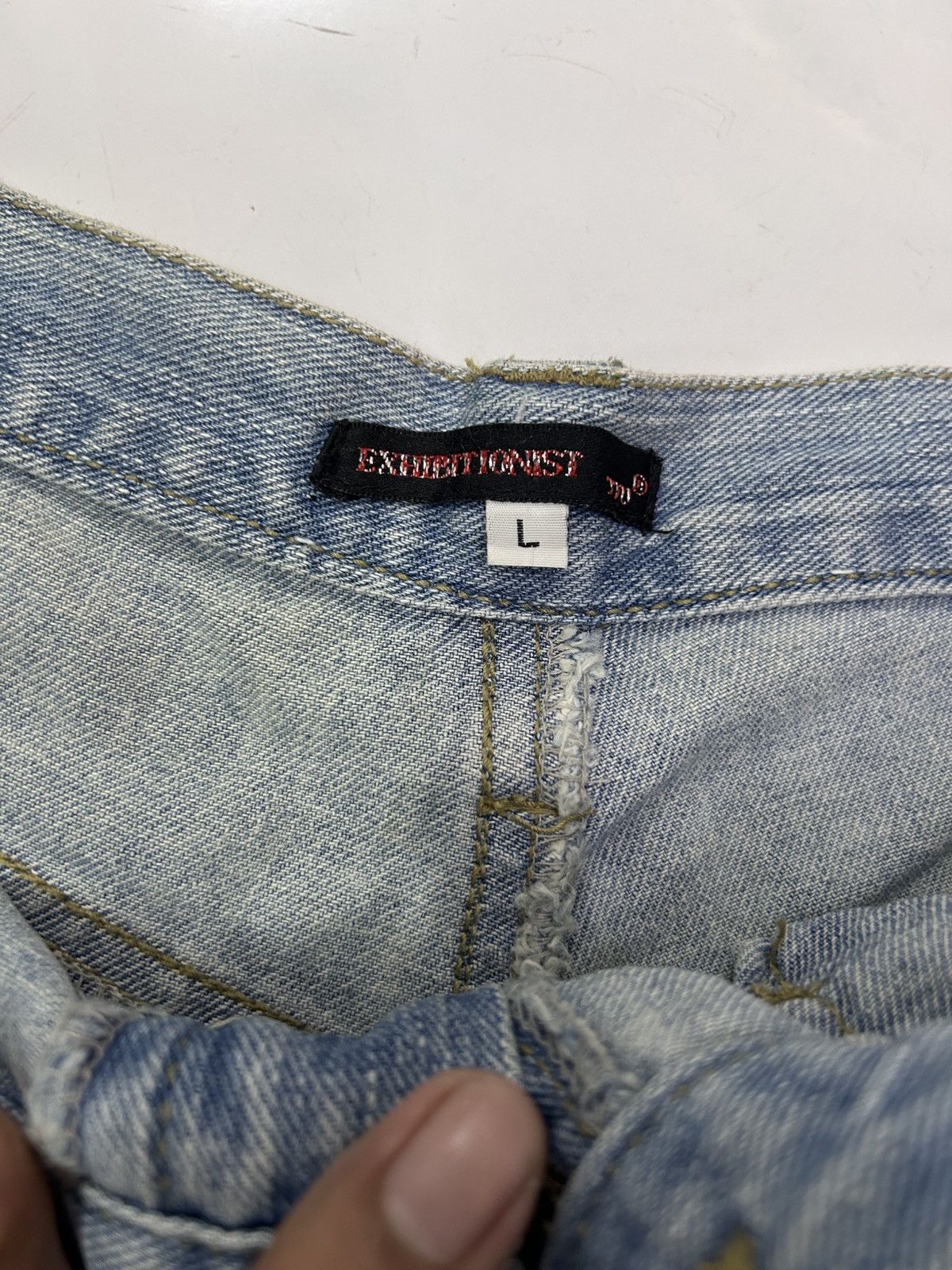 Japanese Brand × Vintage 💥Vintage Japanese Denim Exhibitionist Distressed Punk Jeans Size US 32 / EU 48 - 17 Thumbnail