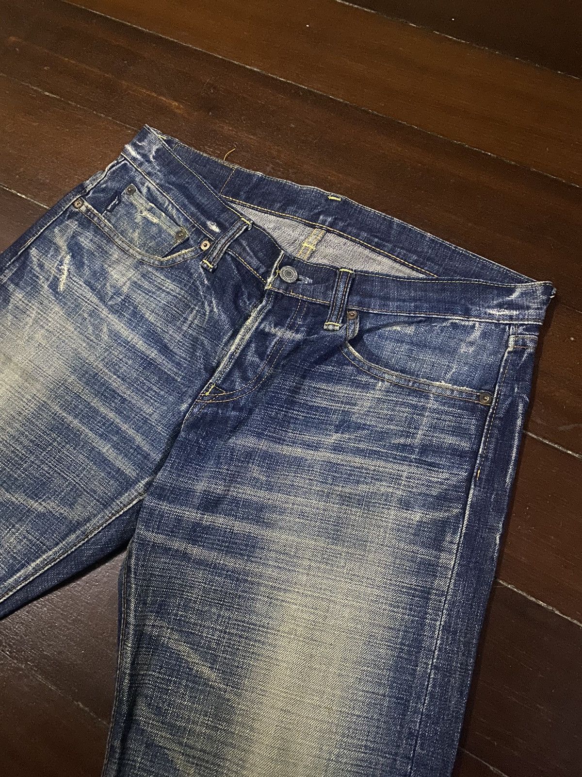 Eternal × Japanese Brand × Warehouse Rare Eternal Japan Distressed Denim mud wash clawmark Jeans Size US 35 - 18 Thumbnail