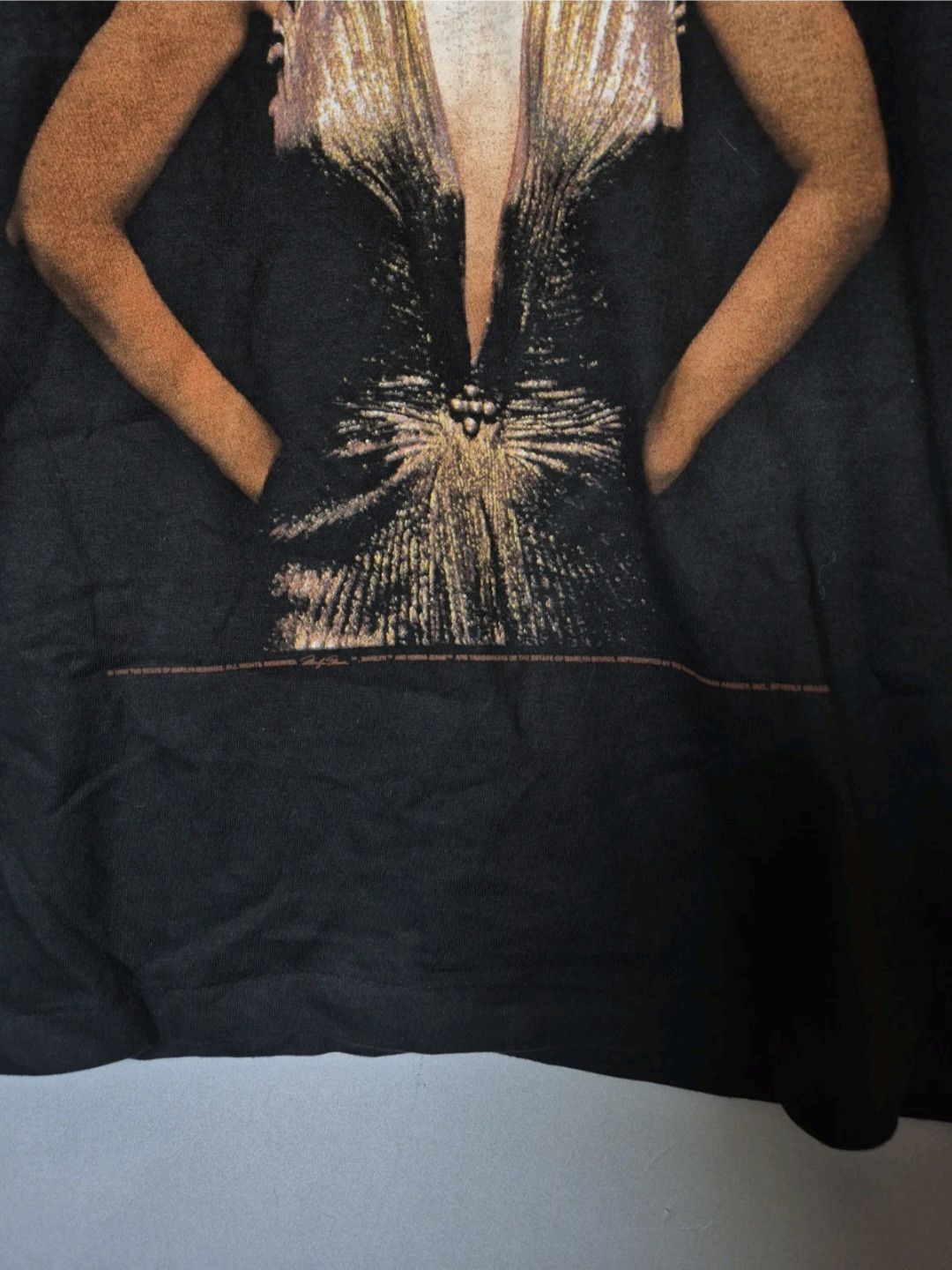 Other Vintage 90S Marilyn Monroe USA Single Stetch T Shirt Gold L Size US L / EU 52-54 / 3 - 3 Thumbnail