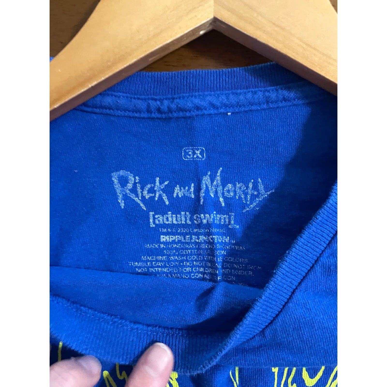 Vintage Rick & Morty T-shirt Mens 3XL Blue UFO Space Ship Graphic Shirt Size US XXL / EU 58 / 5 - 4 Thumbnail