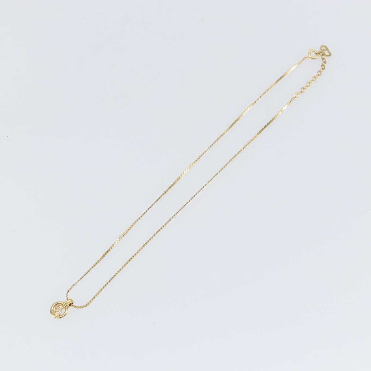 Christian Dior CD Pendant Necklace Metal