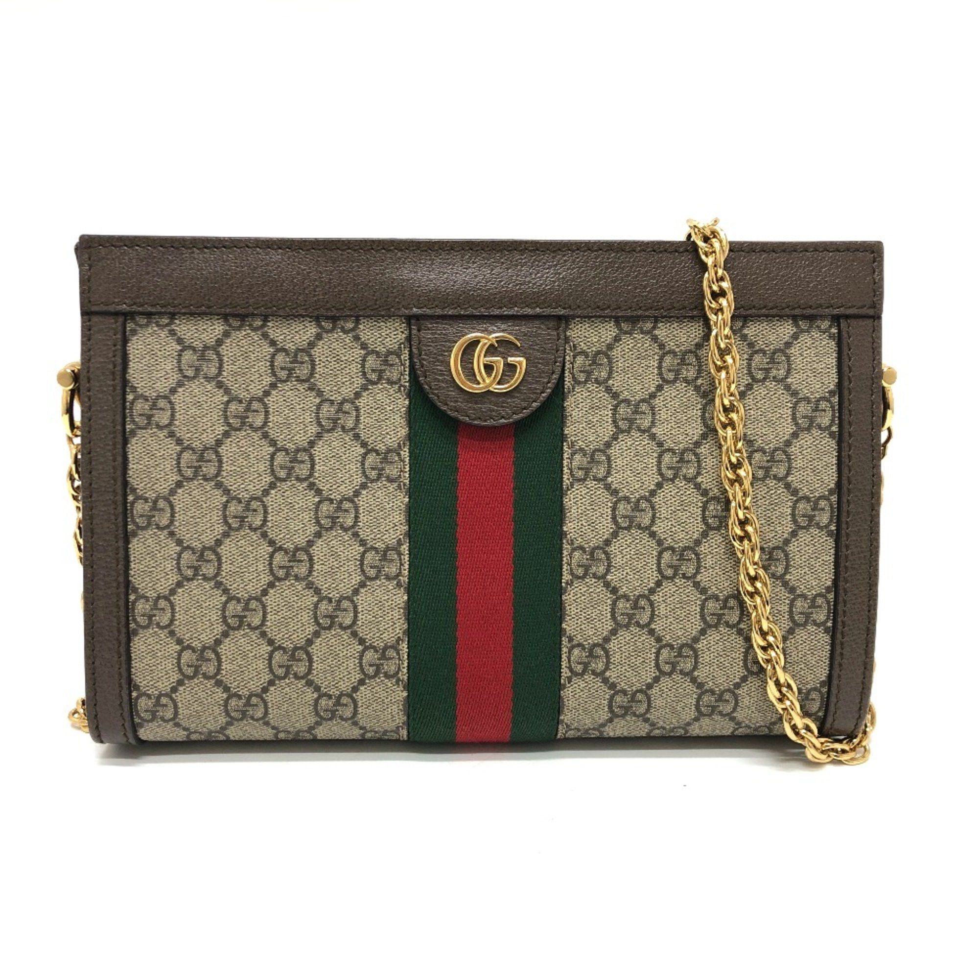 Gucci Gucci 503877 chain bag Shoulder Bag Brown GoldHardware Size ONE SIZE - 1 Thumbnail