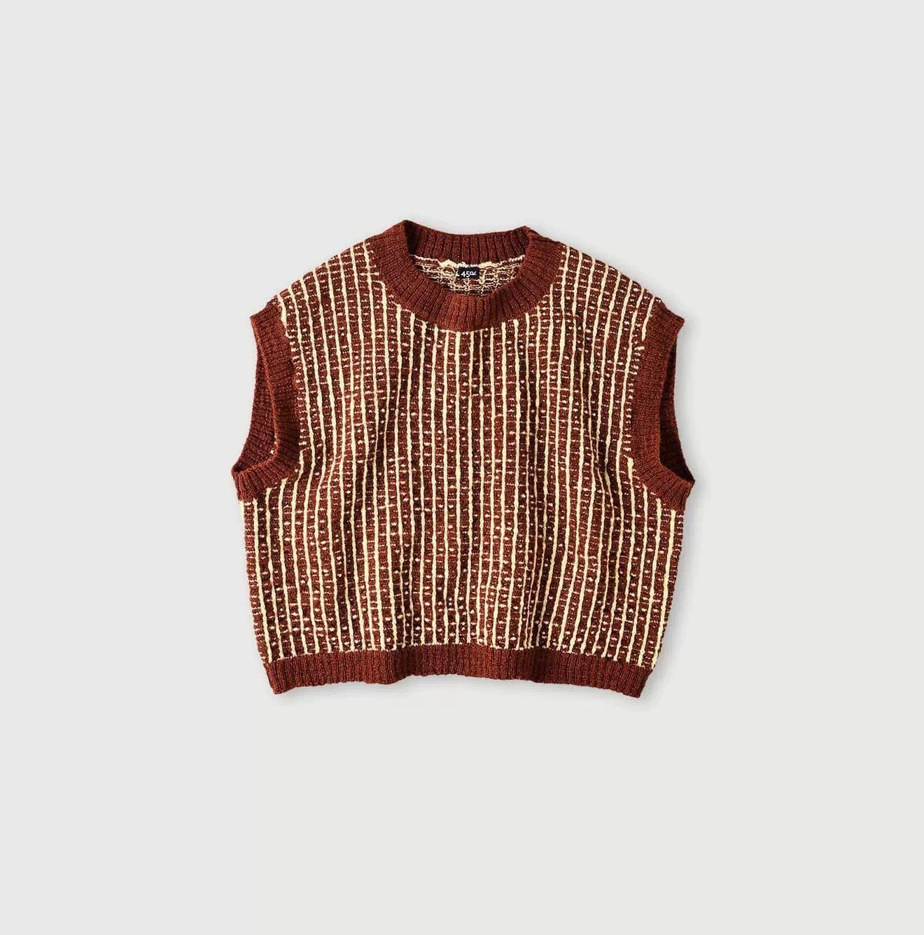 45rpm Vintage Wool Knitted Vest in Earth Tones Size S / US 4 / IT 40 - 1 Thumbnail