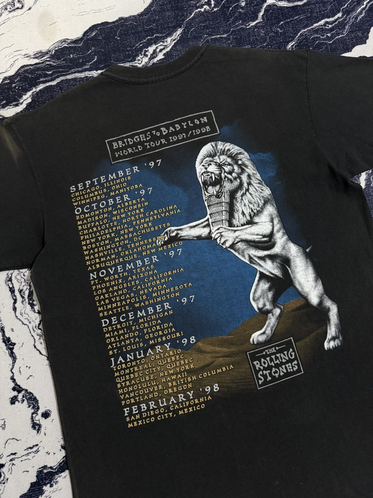 Band Tees Vintage rolling stones bridges to babylon world tour tshirt Size US XL / EU 56 / 4 - 16 Thumbnail