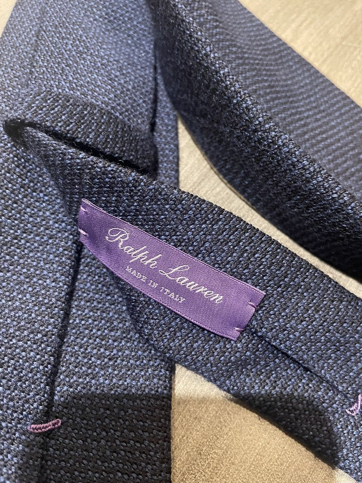 Ralph Lauren Purple Label Wool & Silk Basket Weave Textured Tie Size ONE SIZE - 5 Thumbnail