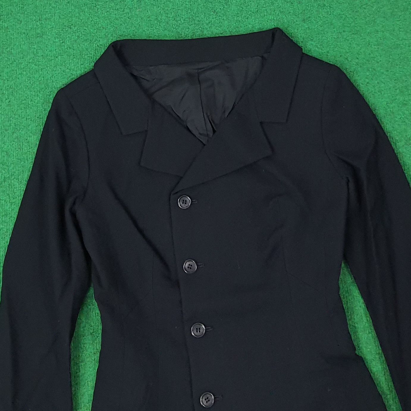 Yohji Yamamoto Vintage Yohji Yamamoto NOIR Black Longline Blazer C268N27 Size XS / US 0-2 / IT 36-38 - 2 Thumbnail