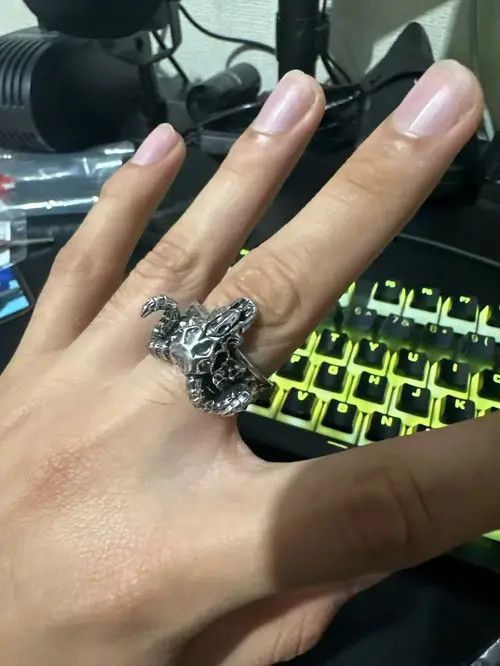 Jewelry Hamasaki x Keito GOAT Skull Adjustable Ring Size ONE SIZE - 6 Thumbnail