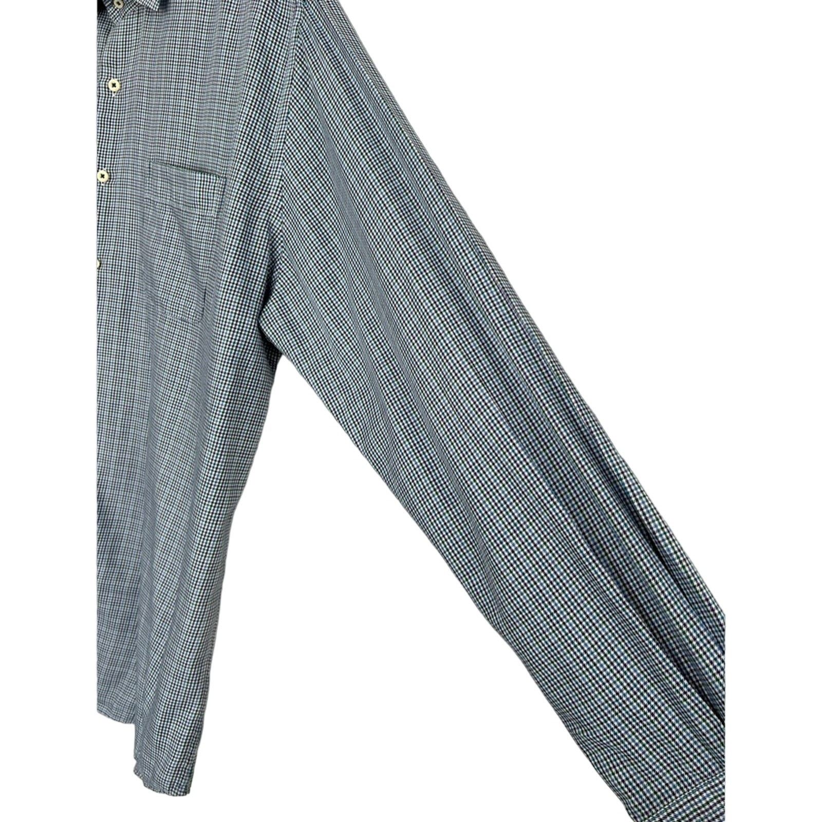 Peter Millar Peter Millar Mini Check Blue Mens Button Down Shirt XL EUC Size US XL / EU 56 / 4 - 7 Thumbnail