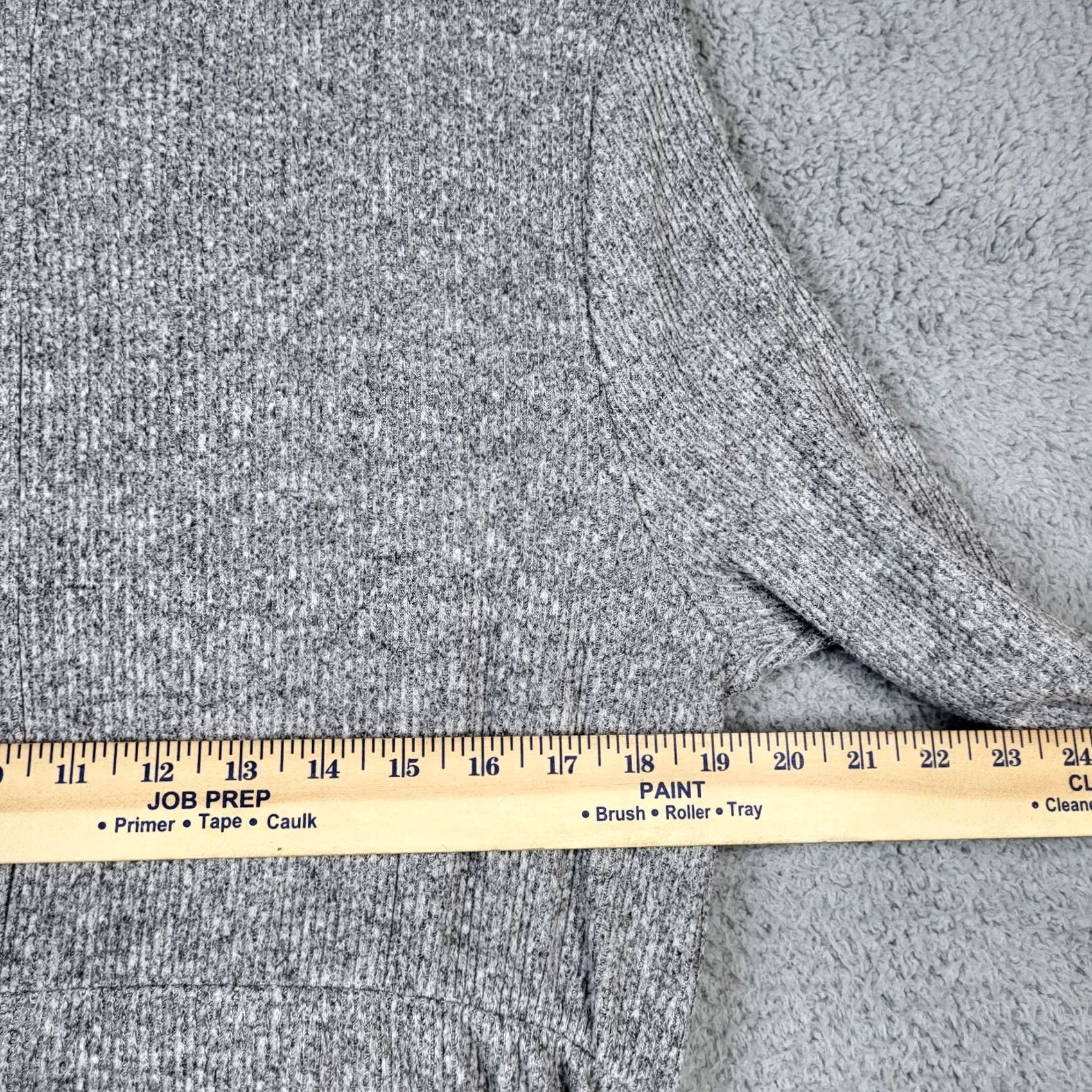Old Navy Old Navy Dress Ribbed V-Neck Wrap Long Sleeve 1X Gray Solid Women’s Short Above the Knee New Size XL / US 12-14 / IT 48-50 - 4 Thumbnail
