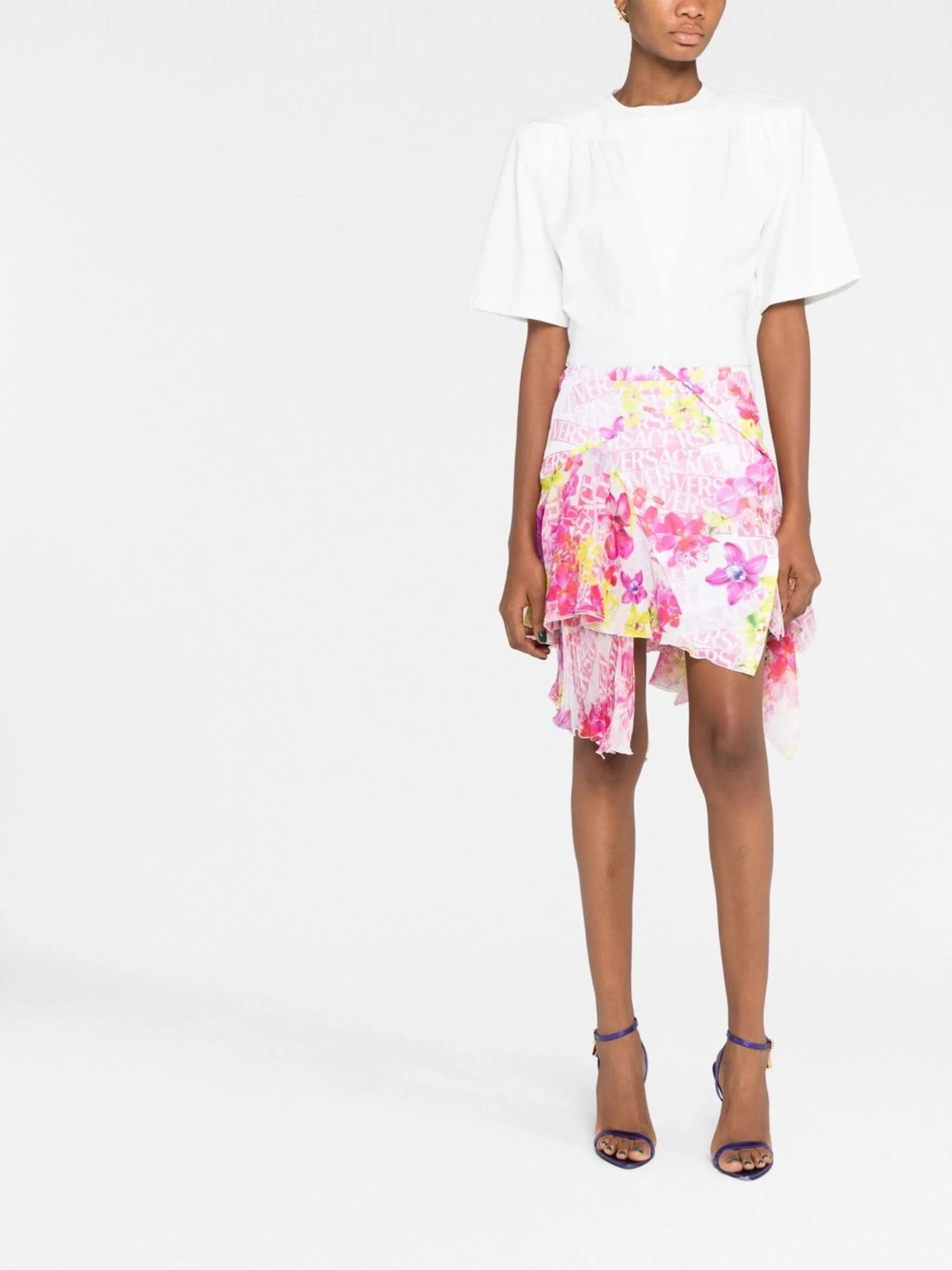 Versace o1y0226 Mini Skirt in Multicolor Size 34" / US 12 / IT 48 - 2 Thumbnail