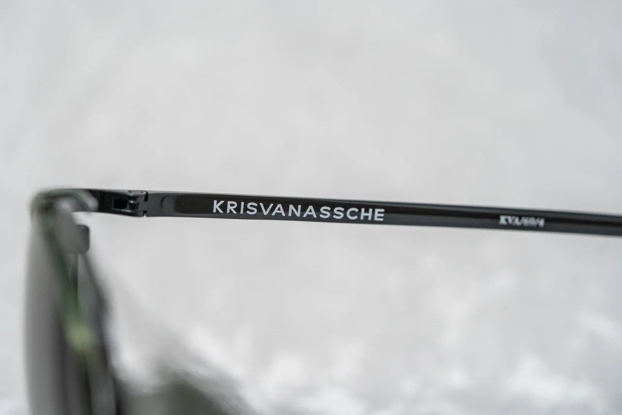 Dior Kris Van Assche Sunglasses Round Shiny Black and Green Size ONE SIZE - 8 Thumbnail