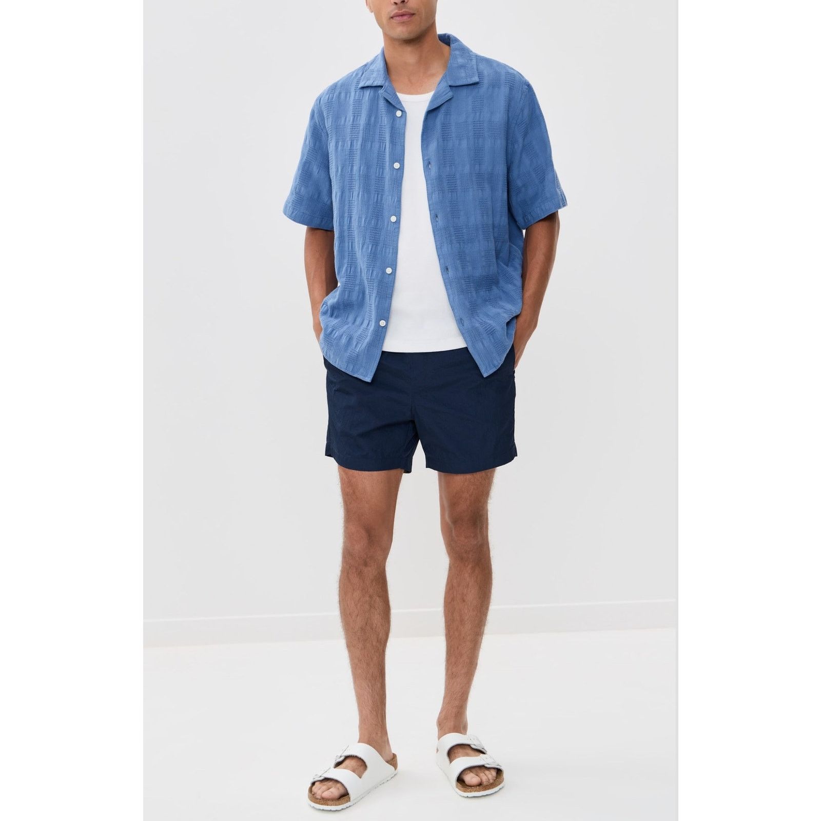 Onia Onia - Nylon Crinkle Swim Trunks 5" / M / blue / NWT Size US 32 / EU 48 - 1 Thumbnail