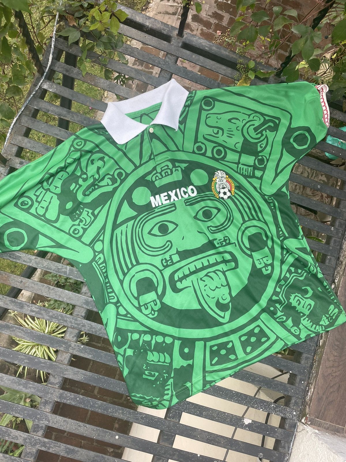 Fifa World Cup × Soccer Jersey × Vintage 90s Mexico Aztec Calendar