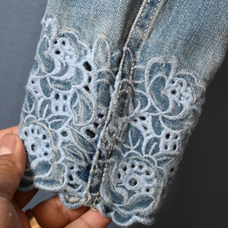 Ralph Lauren Ralph Lauren Womens Size 10 Denim Jacket Cropped Size L / US 10 / IT 46 - 6 Thumbnail