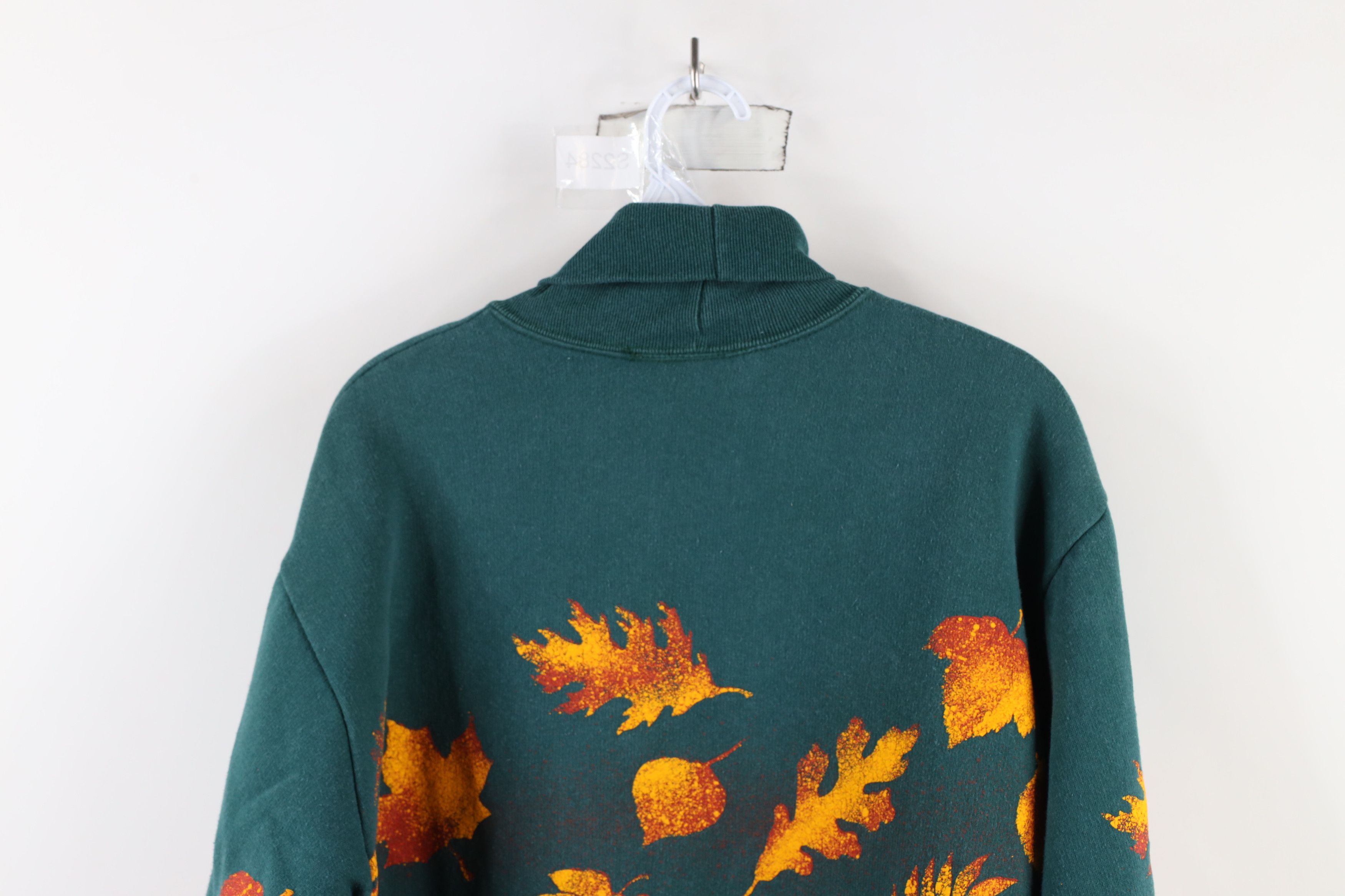 Vintage Vintage 90s Streetwear Over Print Turtleneck Sweatshirt USA Size L / US 10 / IT 46 - 13 Thumbnail