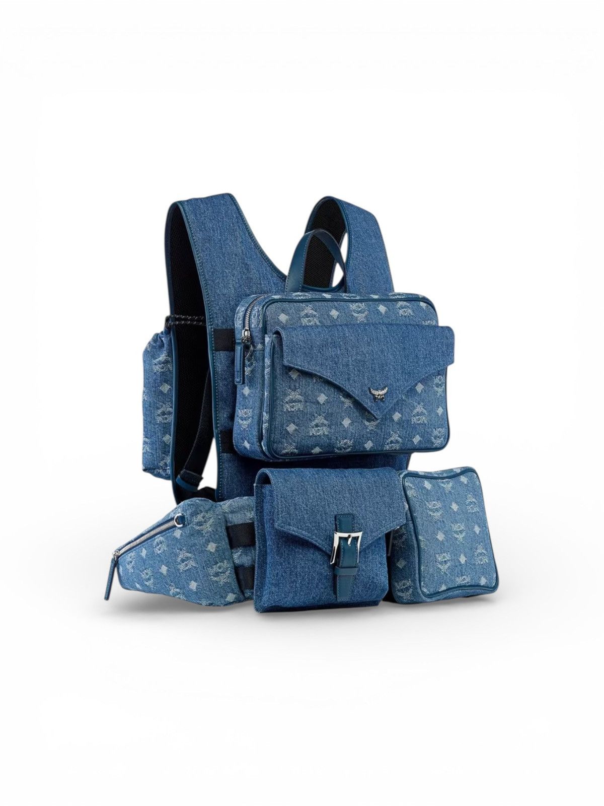 MCM MCM AREN MULTI BACKPACK DENIM Size ONE SIZE - 3 Thumbnail
