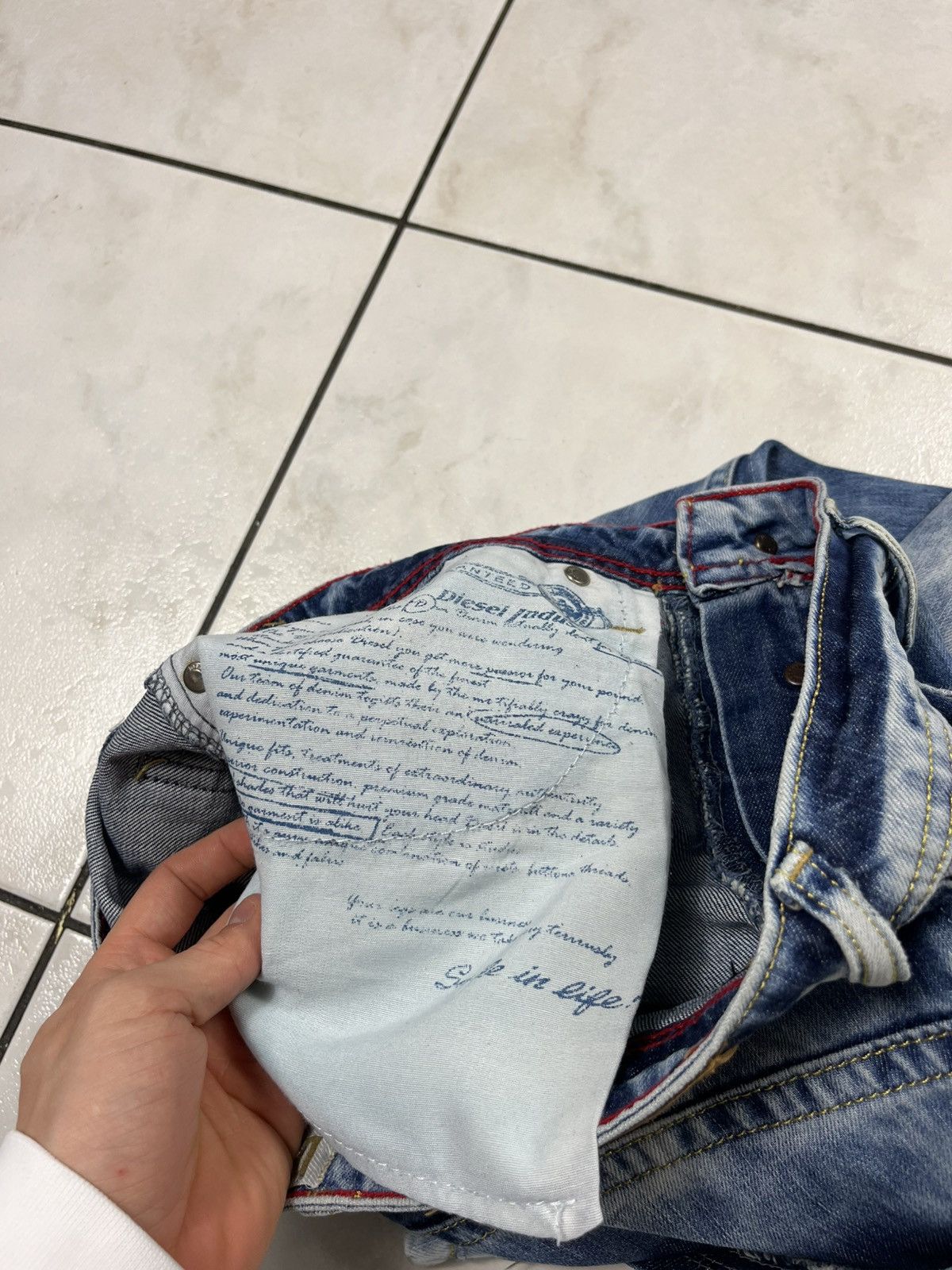 Diesel × Vintage Vintage Diesel safado distressed denim y2k washed jeans pant Size US 34 / EU 50 - 22 Thumbnail