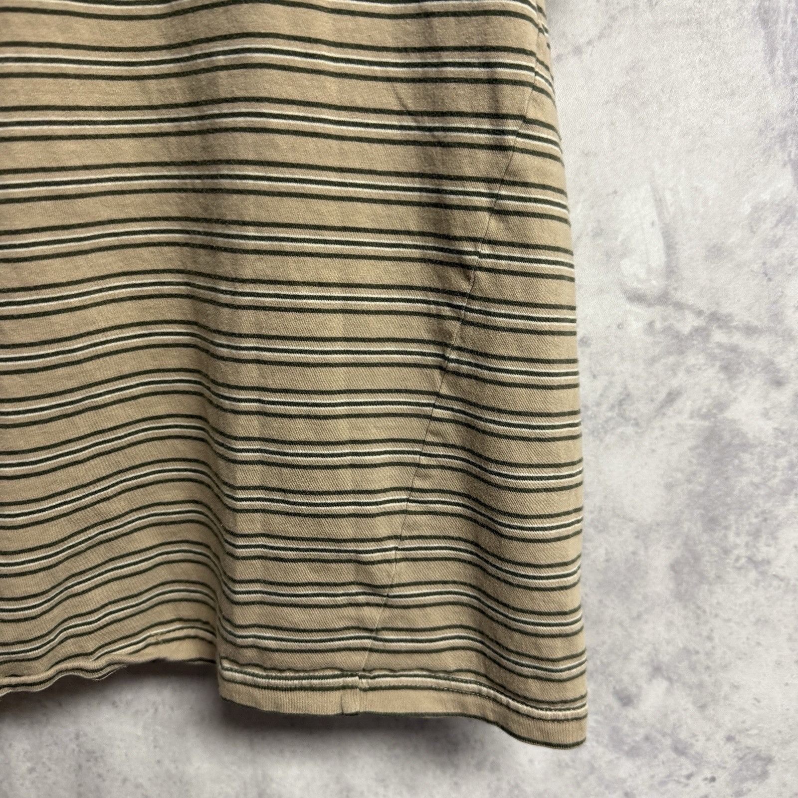 Lost Enterprises Lost Enterprises T Shirt Mens Large 21x24.5 Beige Striped Sk Size US L / EU 52-54 / 3 - 9 Thumbnail