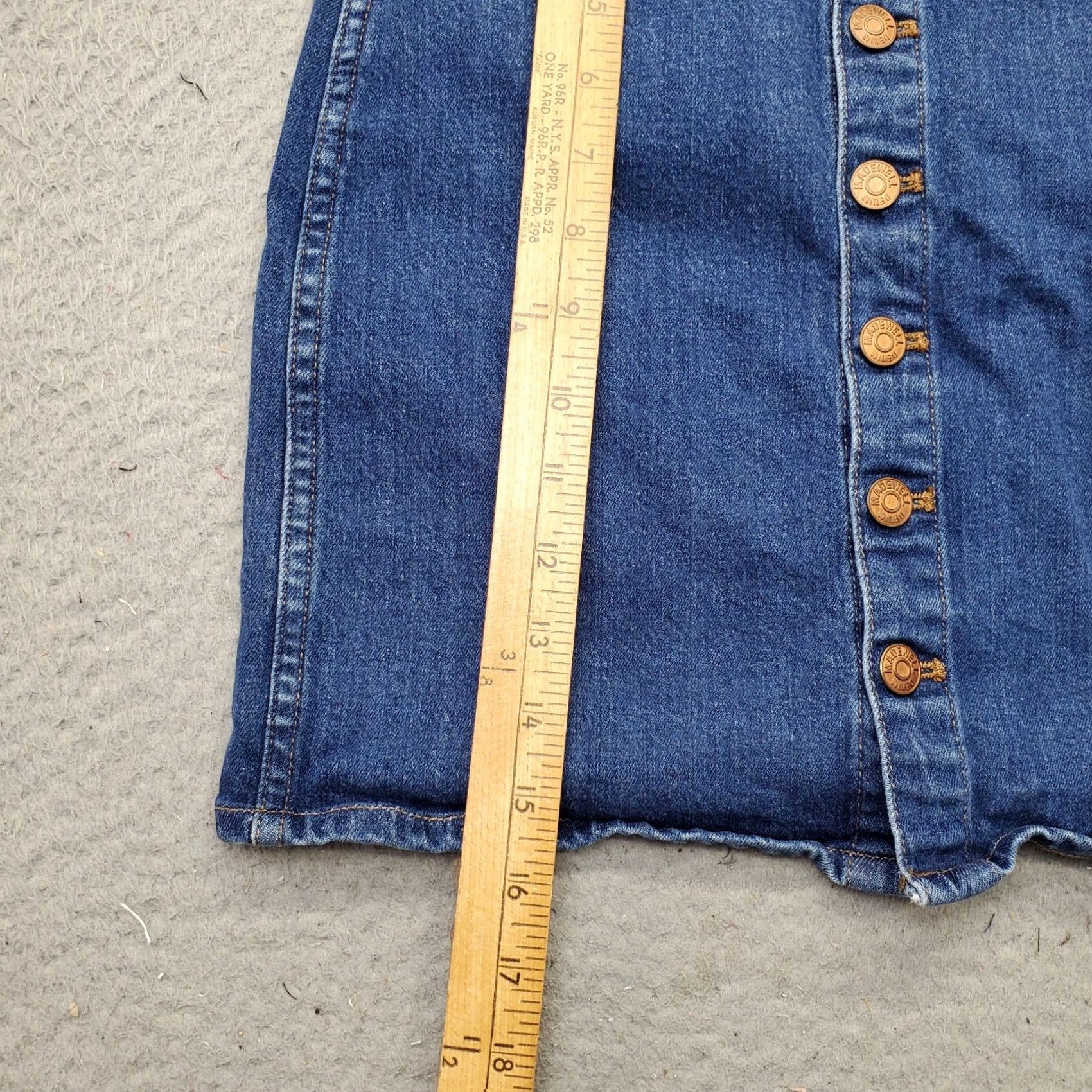 Madewell Madewell Womens Size 26 Blue Denim 5-Pockets Button Front Mini Skirt Short Casual Everyday Size 26" / US 2 / IT 38 - 3 Thumbnail