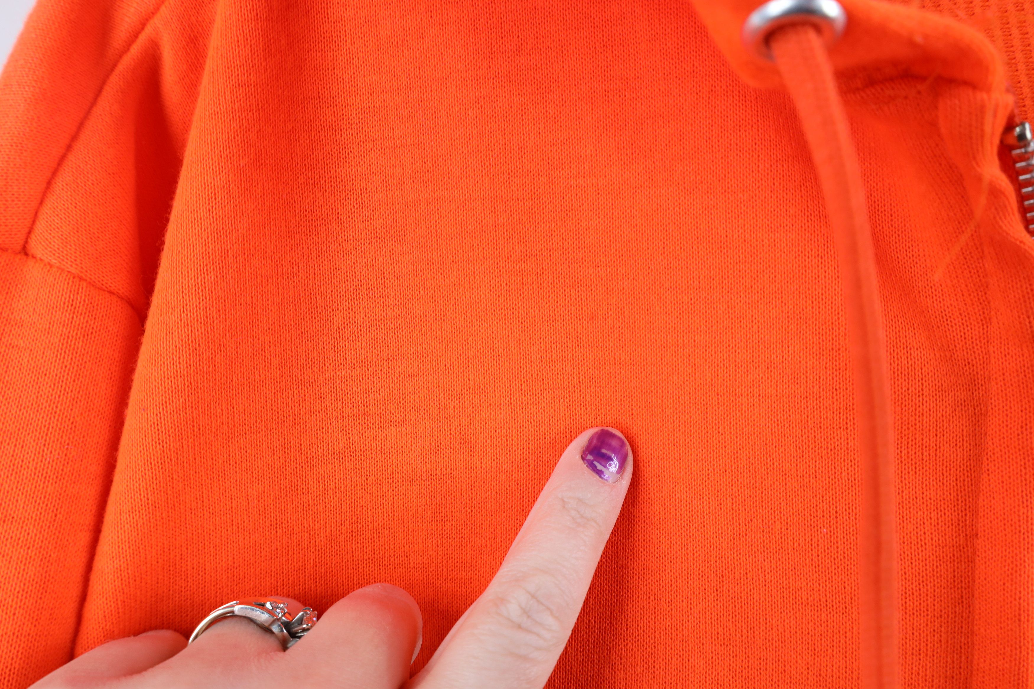 Vintage Vintage 80s Streetwear Full Zip Hoodie Blaze Orange USA Size US L / EU 52-54 / 3 - 10 Thumbnail