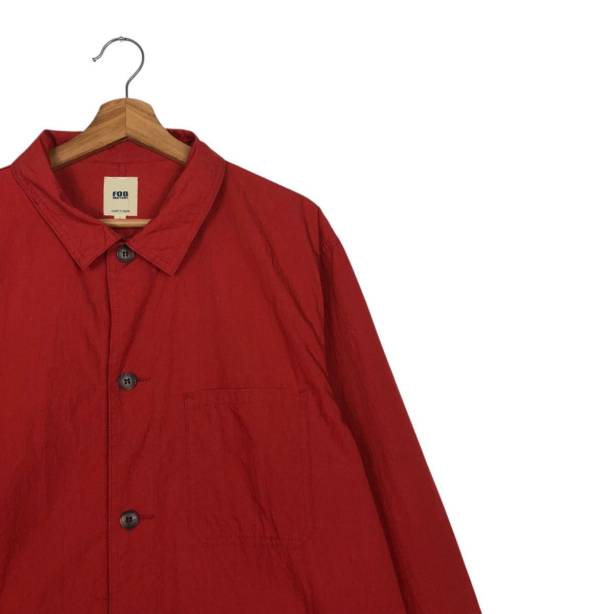 Japanese Brand 📌Rich Red Vintage Long Jacket Chore Detroit FOB Factory Size US L / EU 52-54 / 3 - 8 Thumbnail