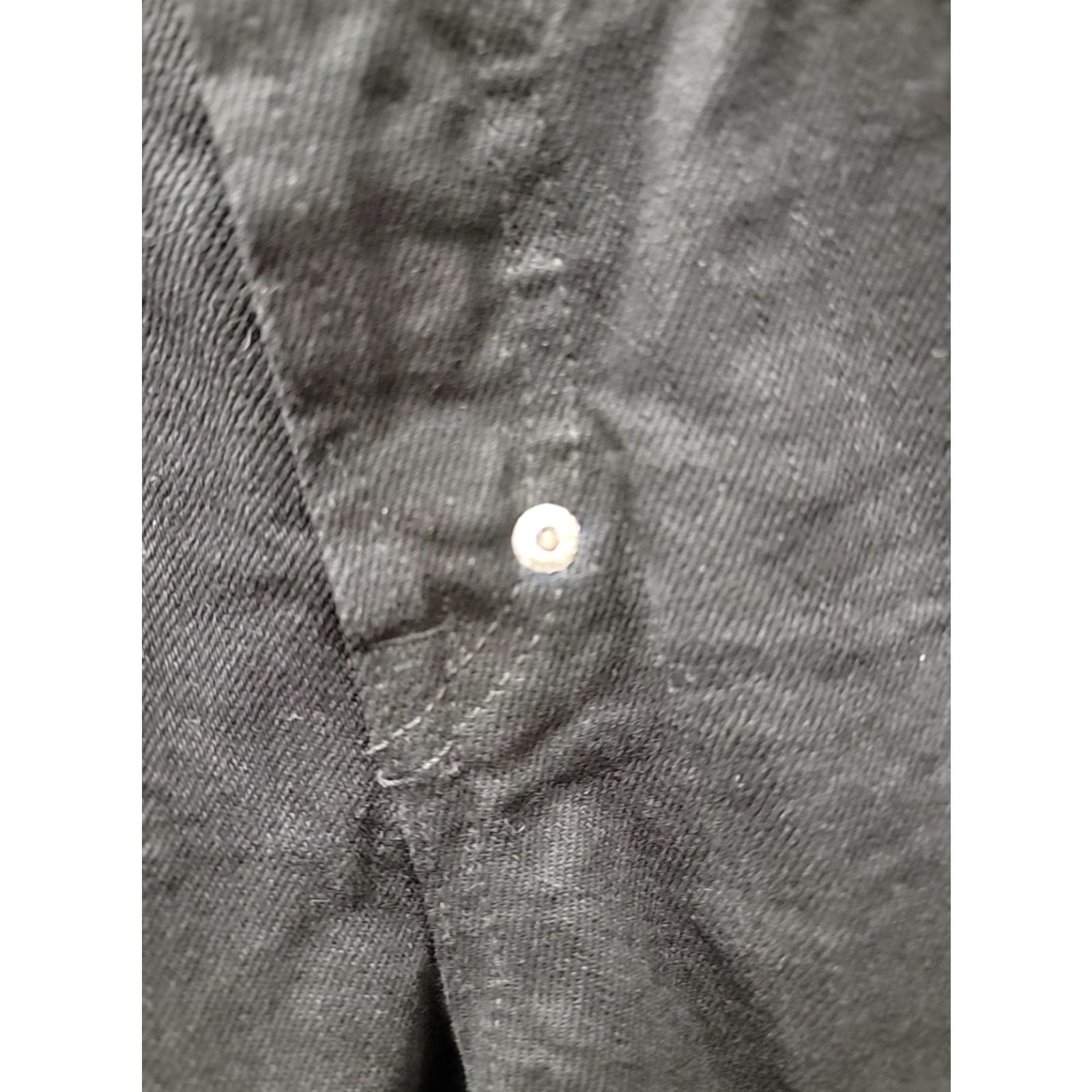 Prps PRPS Jeans Mens 28 Black Denim Inseam 34 90s Grunge Biker Raw Selvedge Straight Material Cotton Button Logo Solid Size US 28 / EU 44 - 5 Thumbnail