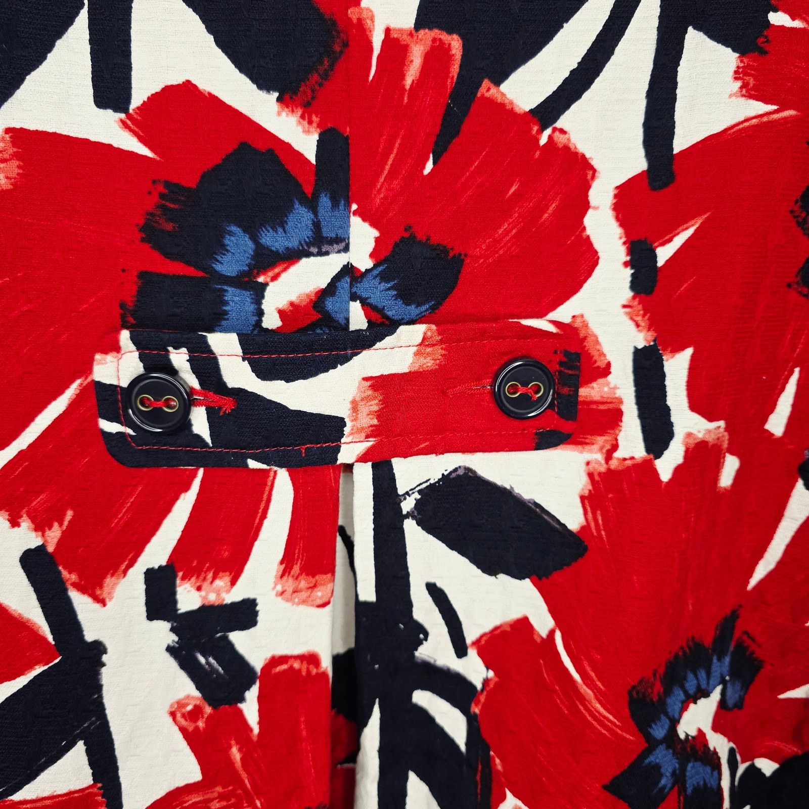 Other Ruby Rd. Blue & Red Floral Print 3/4 Sleeve Jacket Size 14 Size XL / US 12-14 / IT 48-50 - 14 Thumbnail