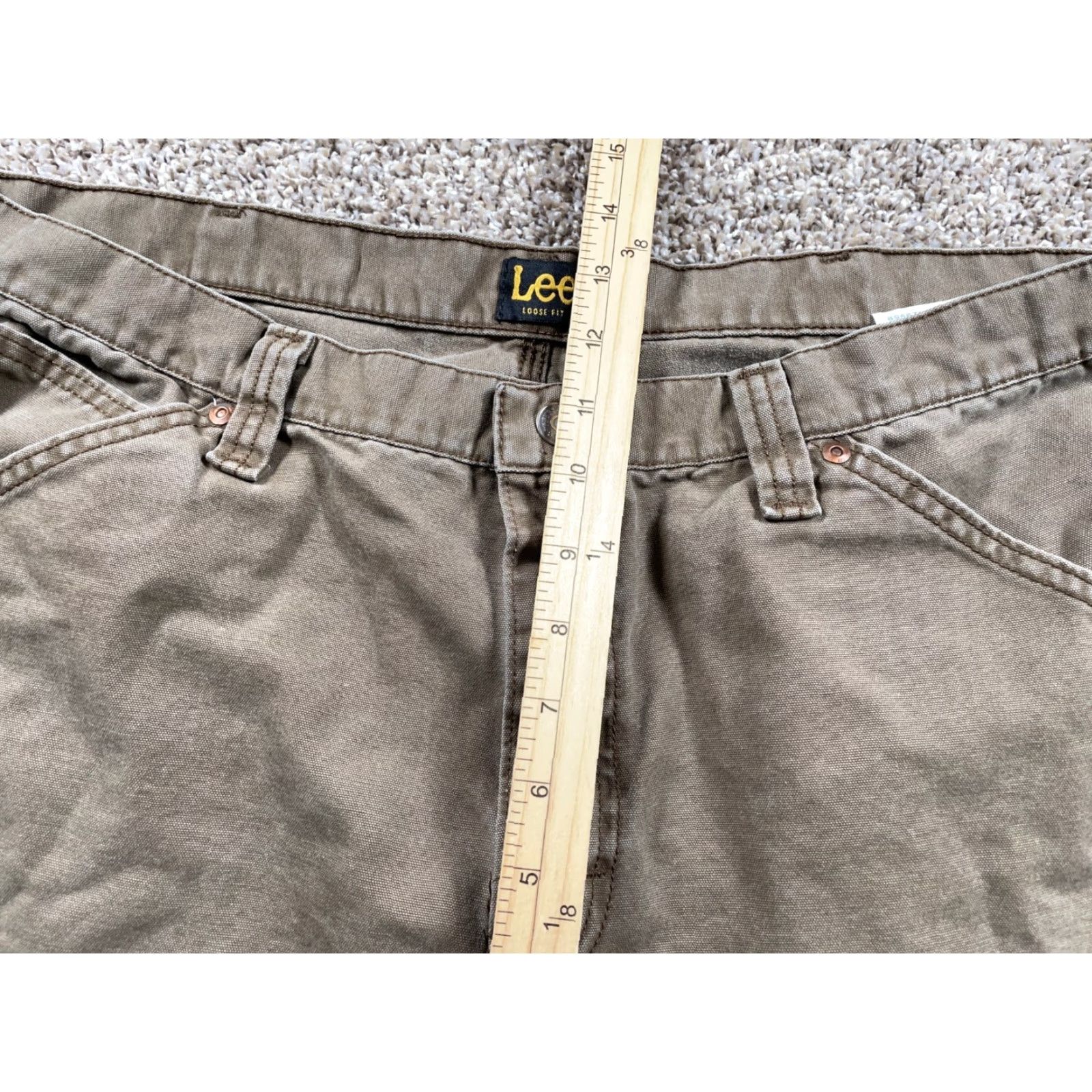 Lee VINTAGE Lee Canvas Carpenter Pants Mens 38 x 30 Brown Workwear Grunge Y2K Pants Size US 38 / EU 54 - 7 Thumbnail