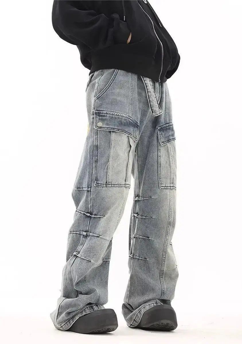 Japanese Brand Vintage street washed micro-flared jeans Size US 32 / EU 48 - 5 Thumbnail
