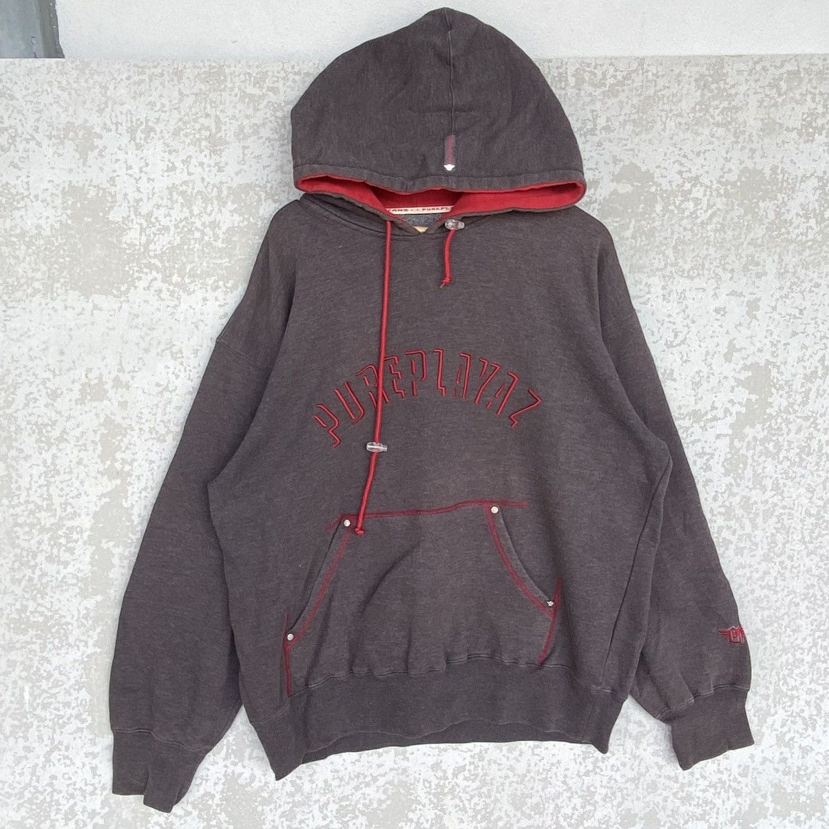 Other Vintage Puareplayaz com Embroidery Hoodie Sweater Gray Sz XL Size US XL / EU 56 / 4 - 1 Thumbnail