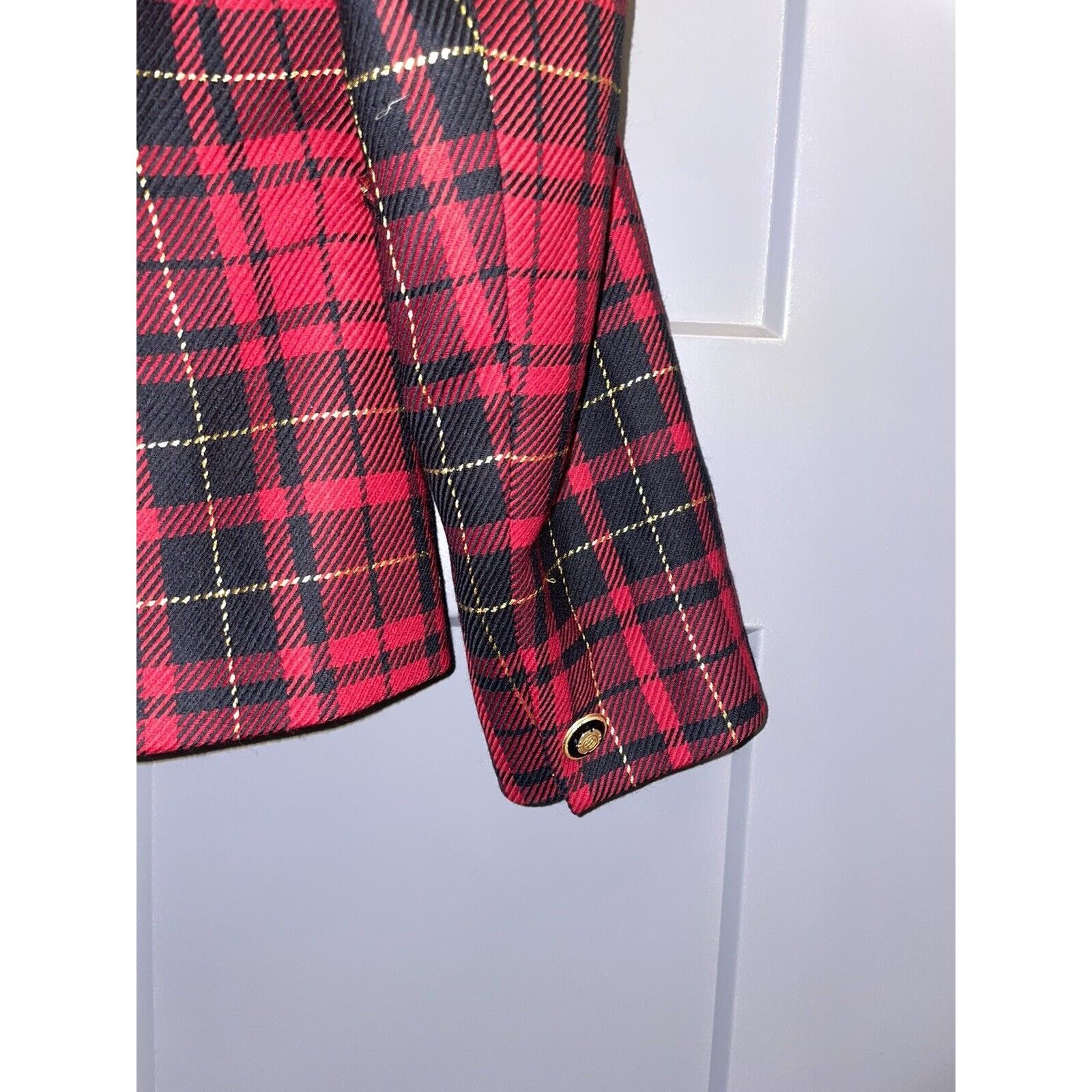 JH Collectibles VTG JH Collectibles Plaid Wool Blend Velvet Collar Button Size M / US 6-8 / IT 42-44 - 6 Thumbnail
